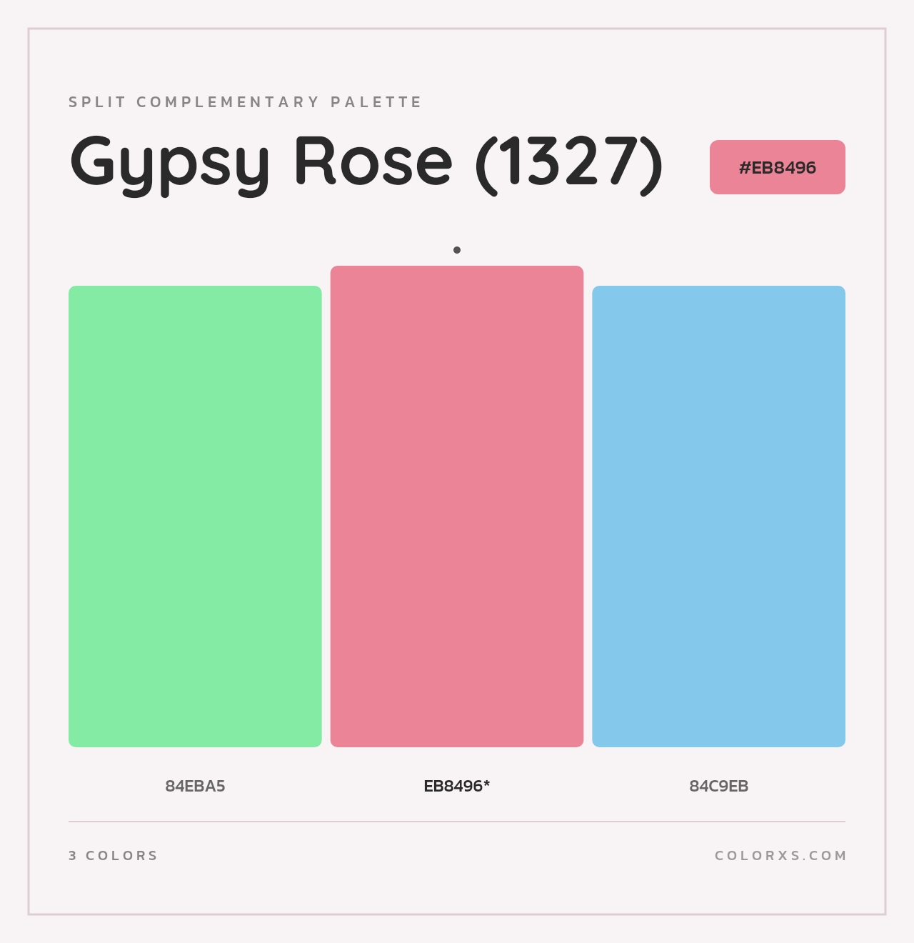 Gypsy Rose (1327) - Split-Complementary Color Palette