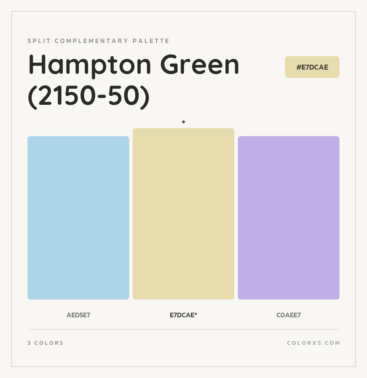 Hampton Green (2150-50) - Split-Complementary Color Palette