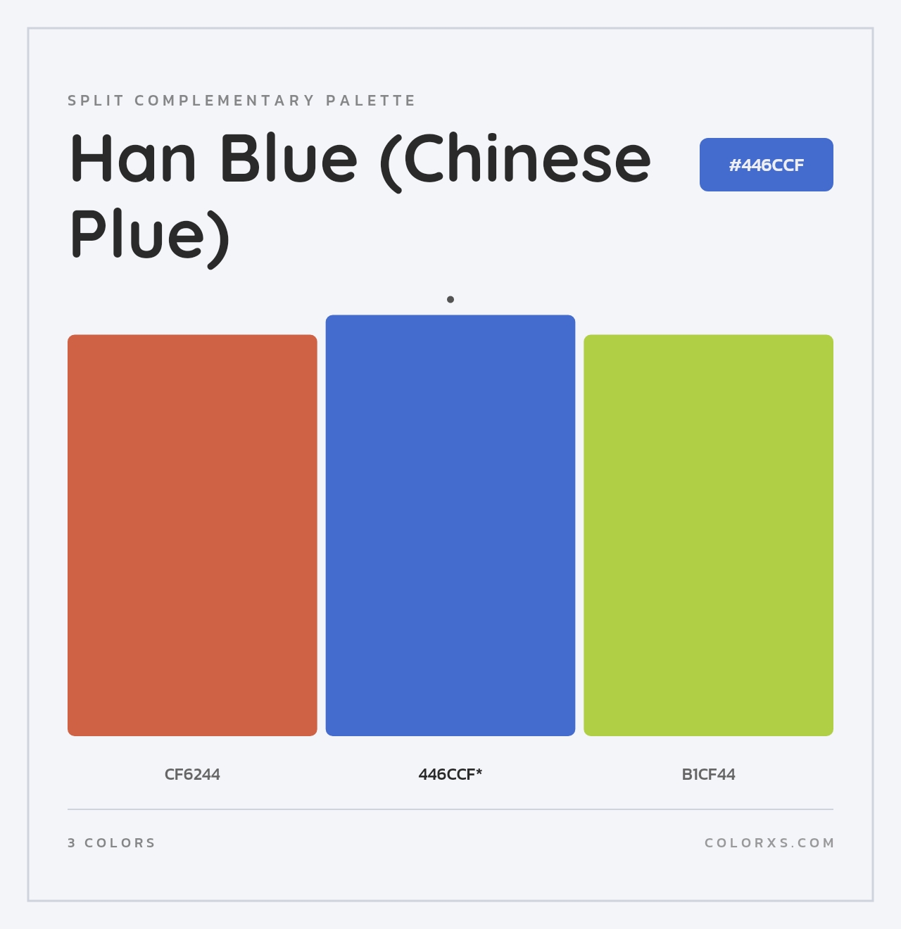 Han Blue (Chinese Plue) - Split-Complementary Color Palette