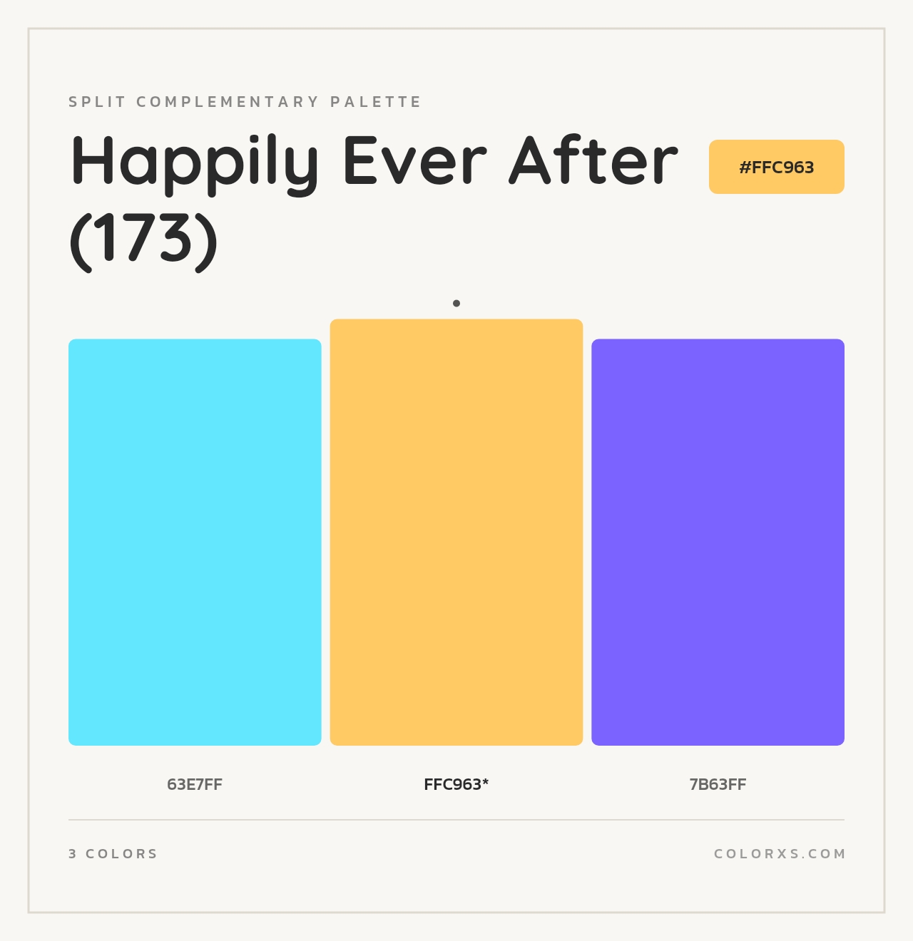 Happily Ever After (173) - Split-Complementary Color Palette