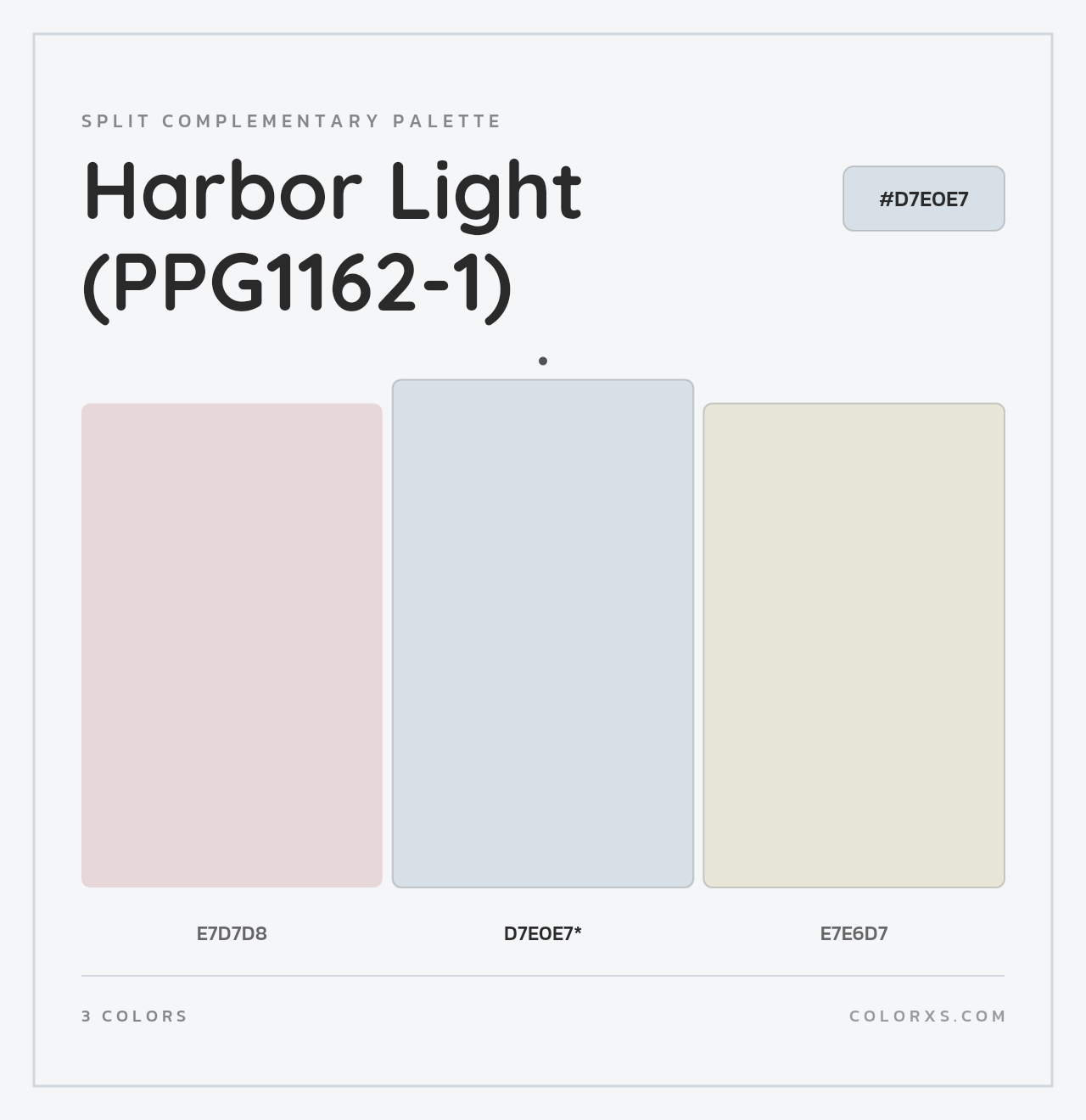 Harbor Light (PPG1162-1) - Split-Complementary Color Palette