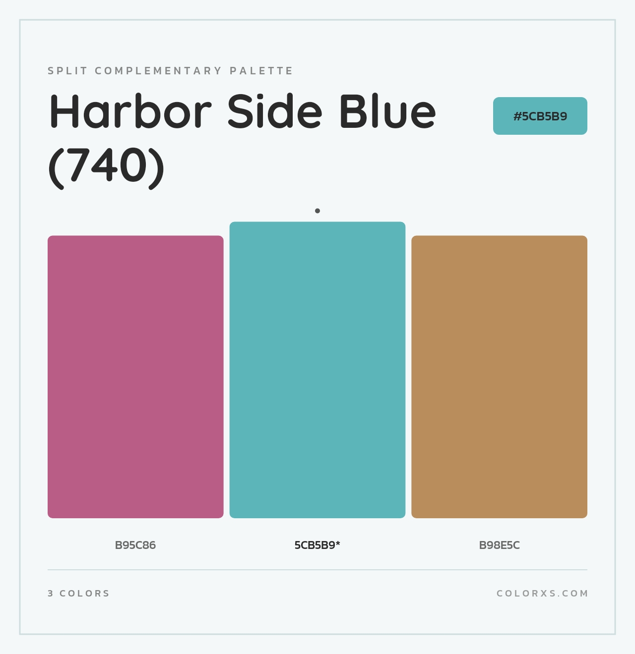 Harbor Side Blue (740) - Split-Complementary Color Palette