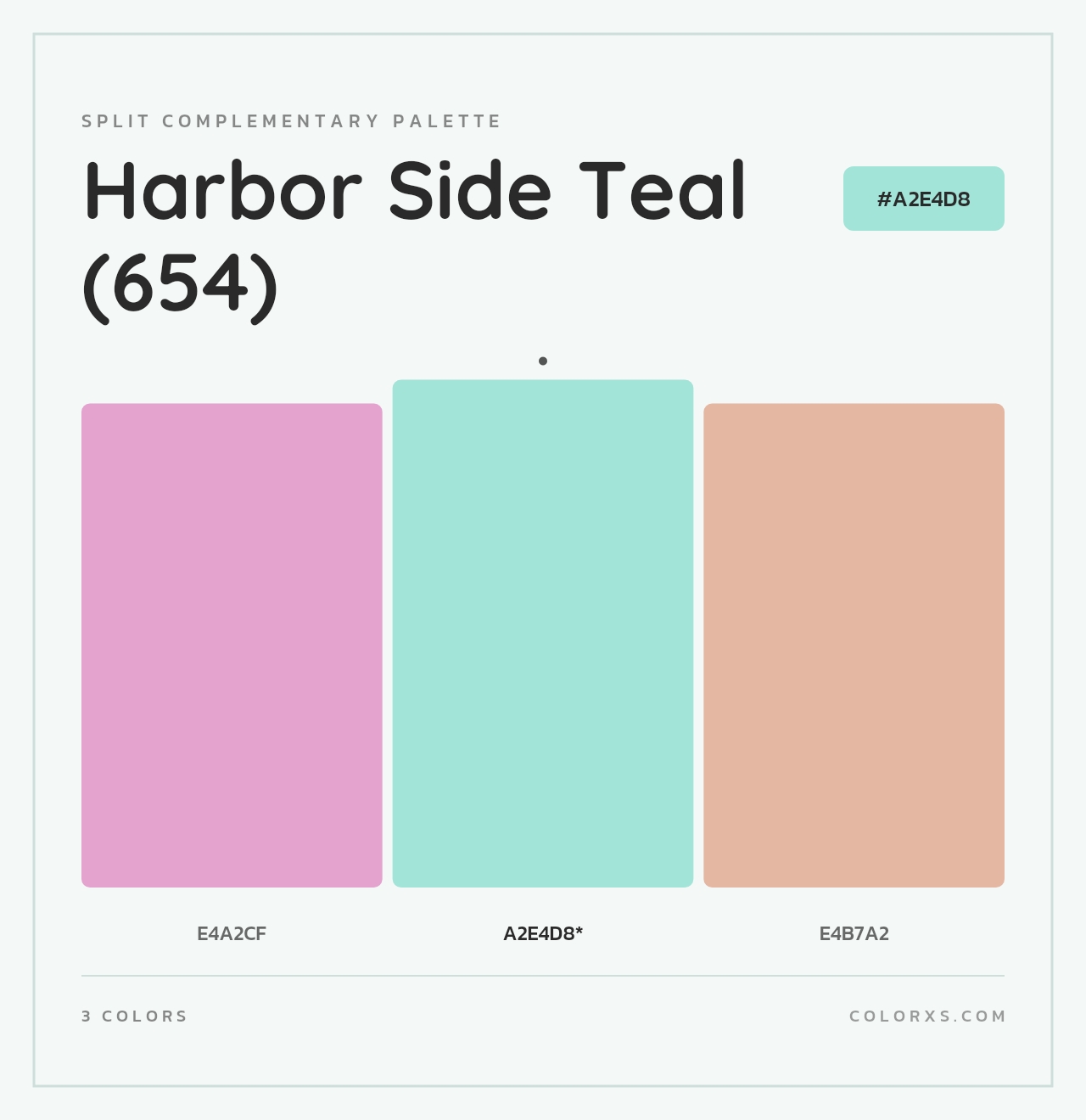 Harbor Side Teal (654) - Split-Complementary Color Palette