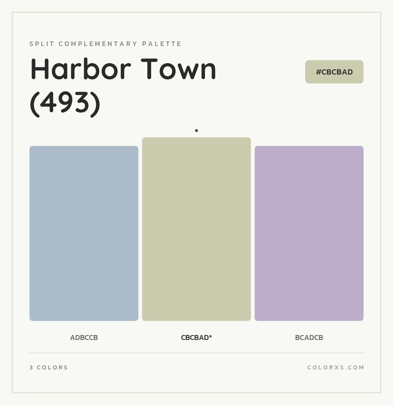 Harbor Town (493) - Split-Complementary Color Palette