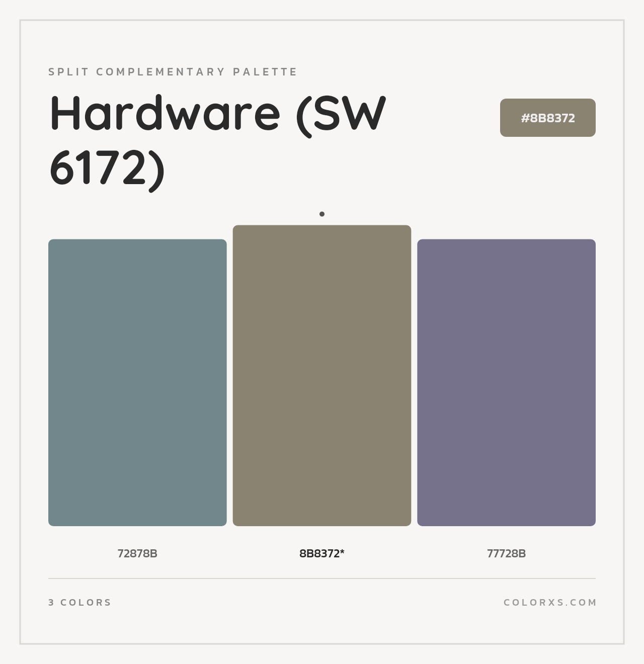 Hardware (SW 6172) - Split-Complementary Color Palette