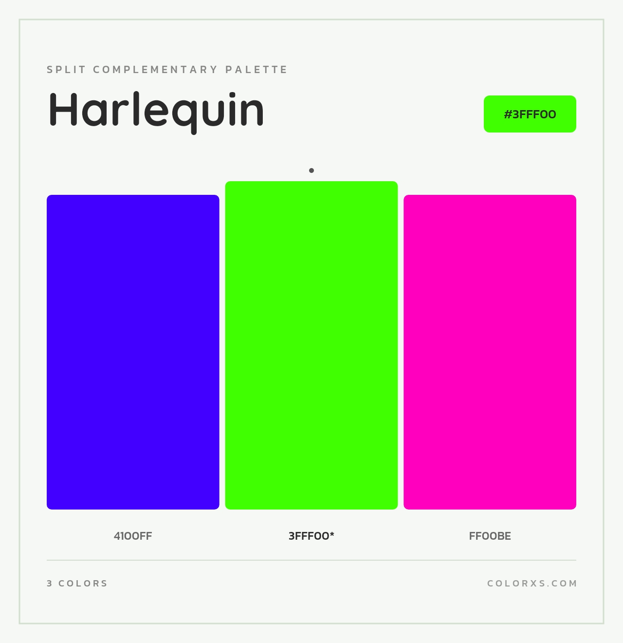 Harlequin - Split-Complementary Color Palette