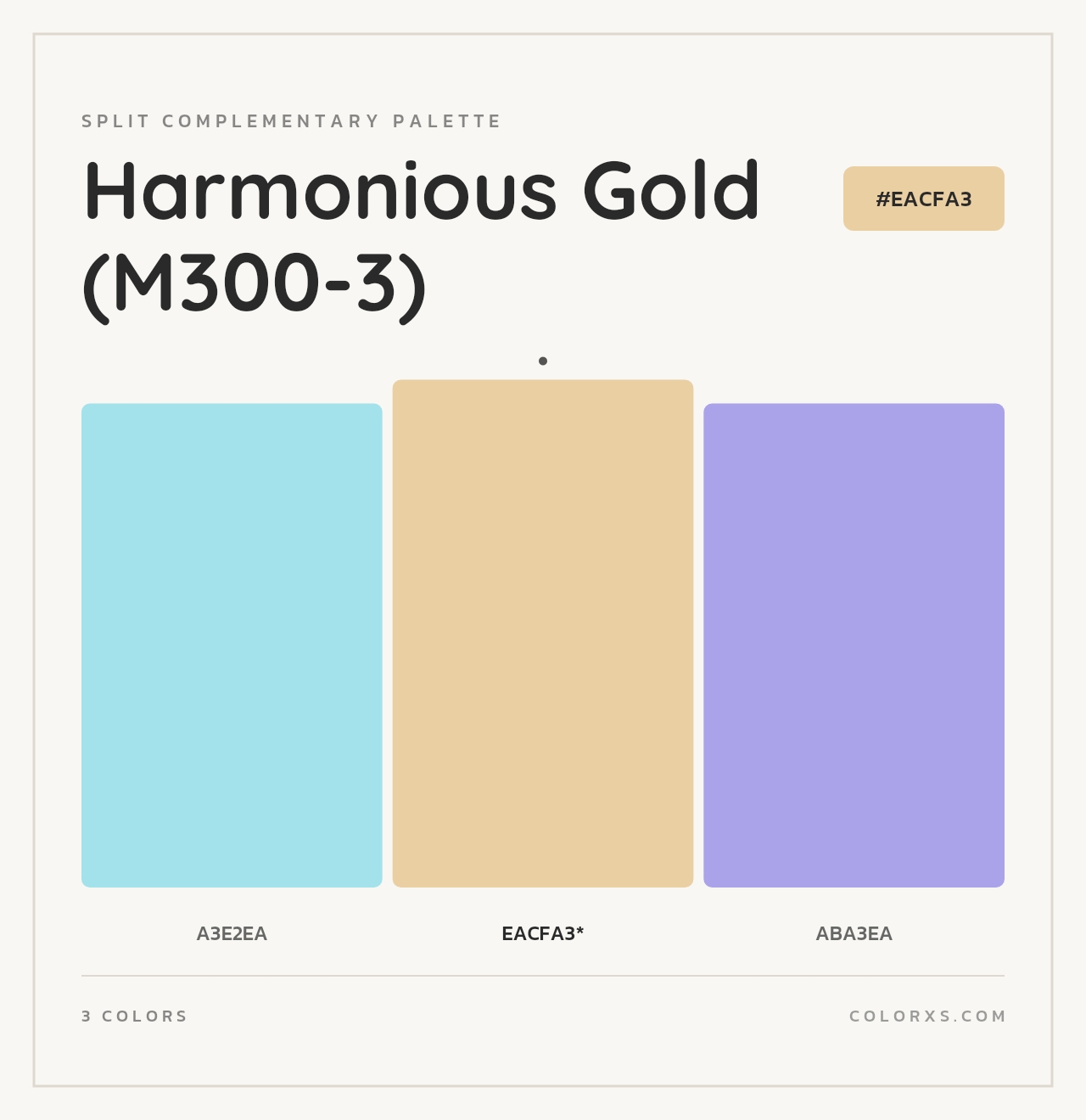 Harmonious Gold (M300-3) - Split-Complementary Color Palette
