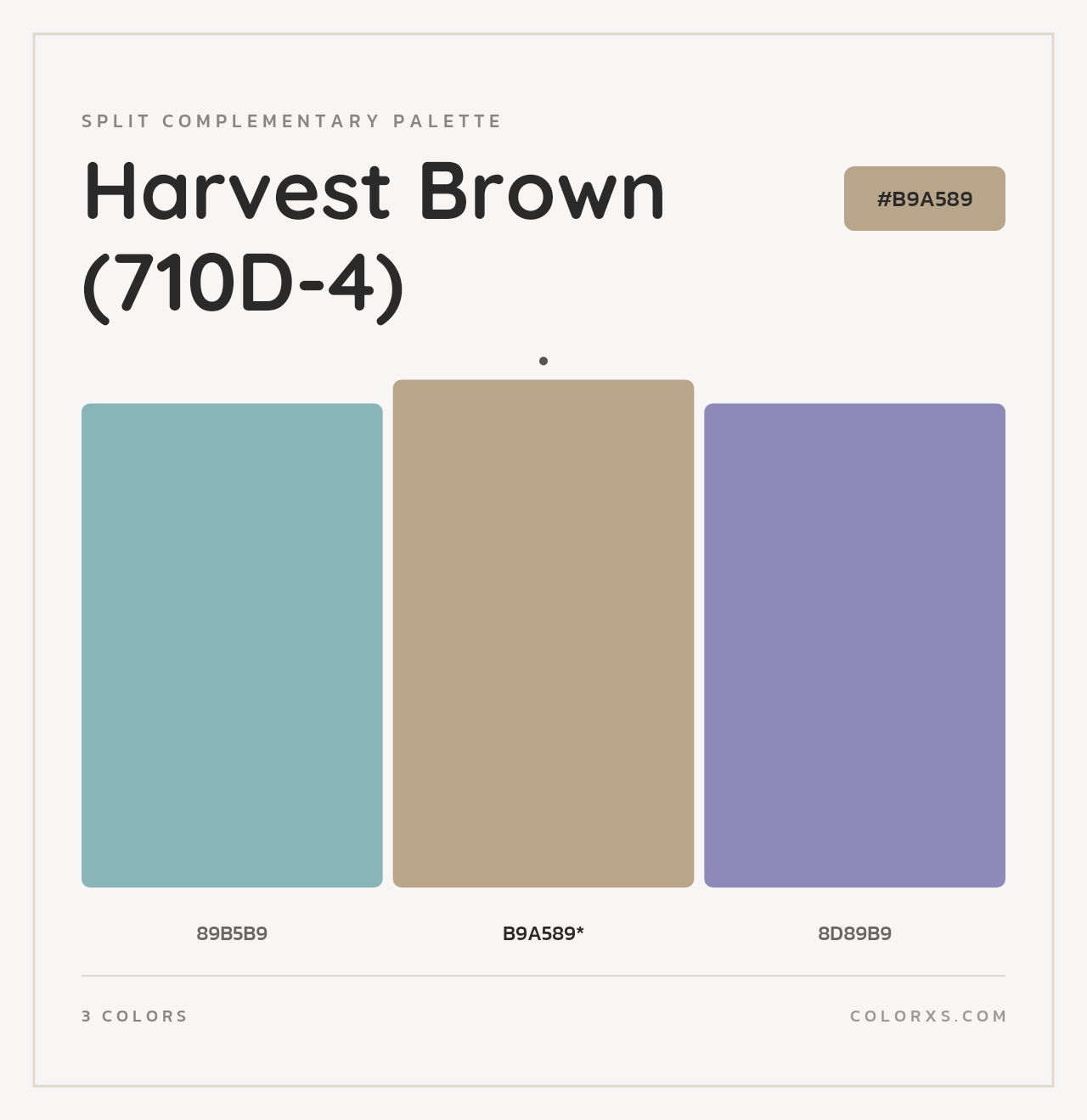 Harvest Brown (710D-4) - Split-Complementary Color Palette