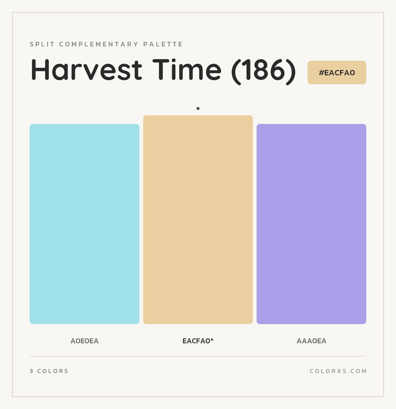 Harvest Time (186) - Split-Complementary Color Palette