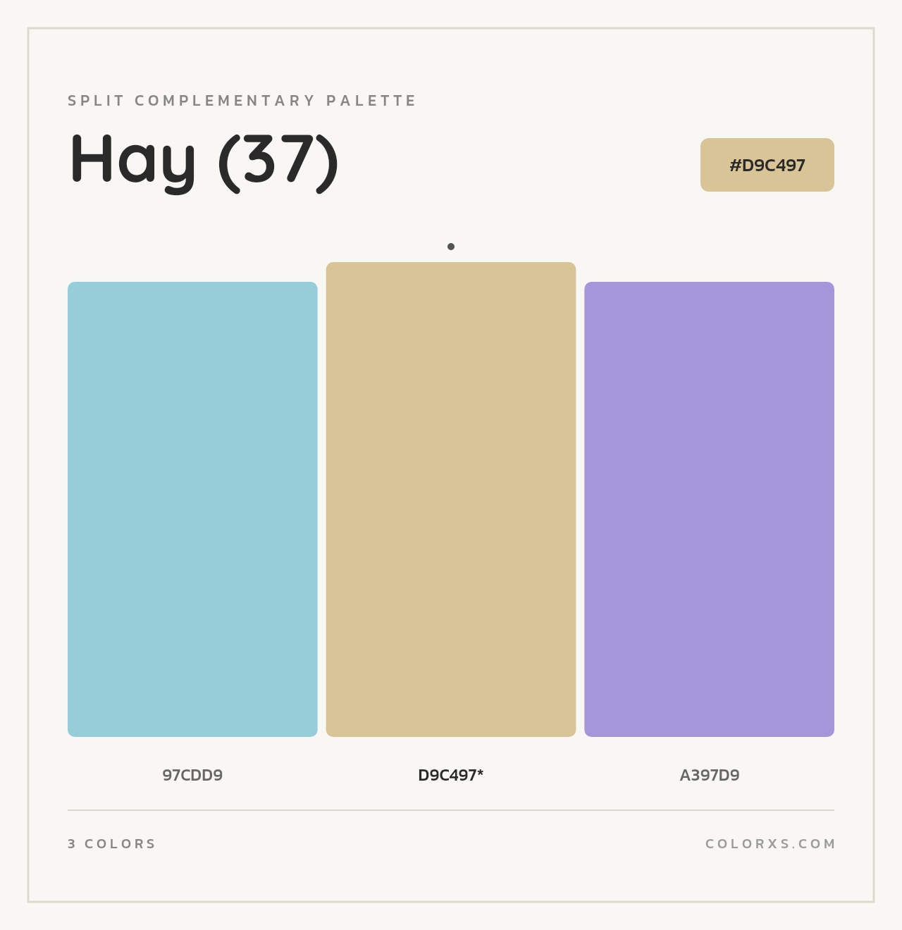 Hay (37) - Split-Complementary Color Palette