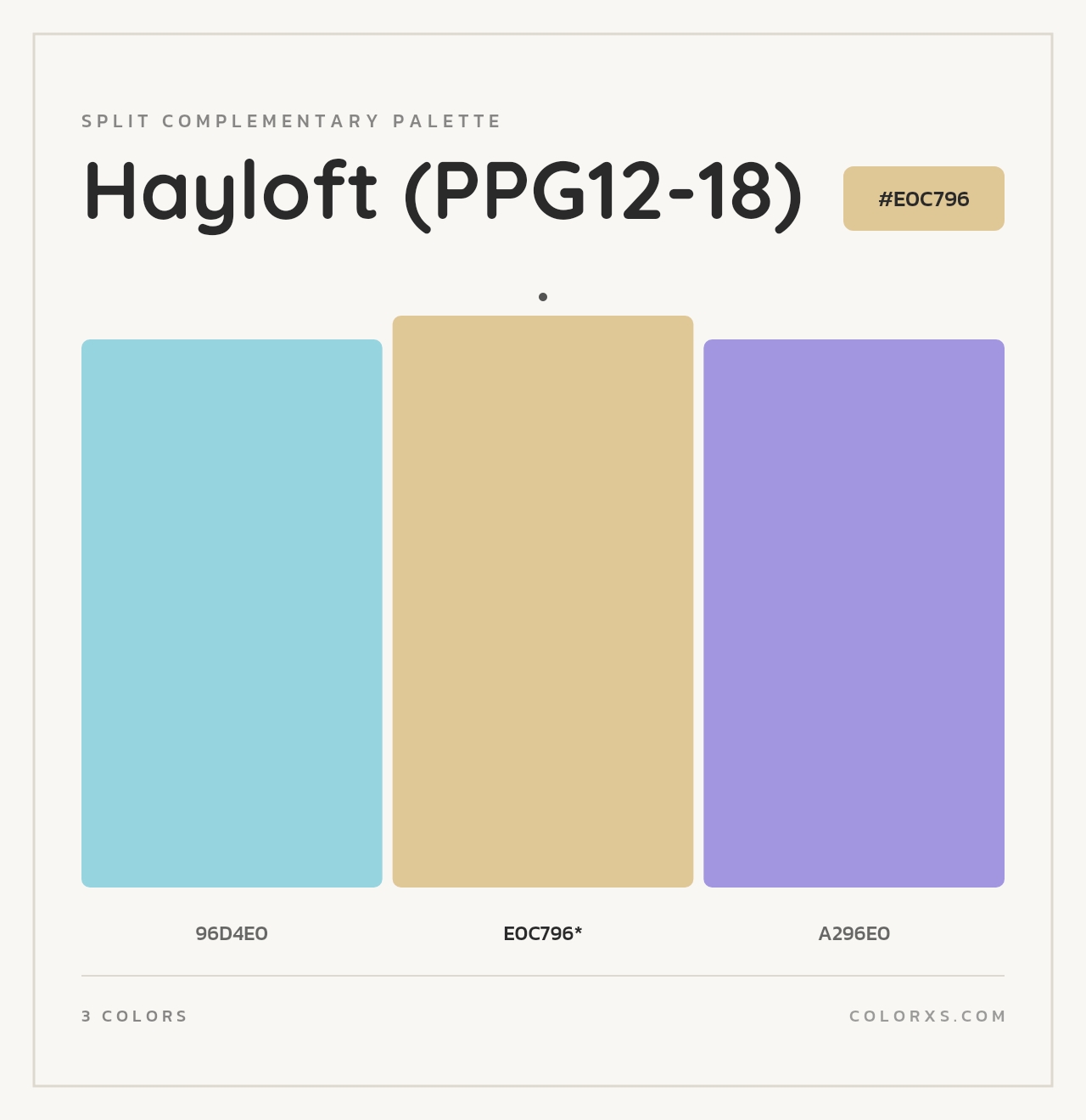 Hayloft (PPG12-18) - Split-Complementary Color Palette