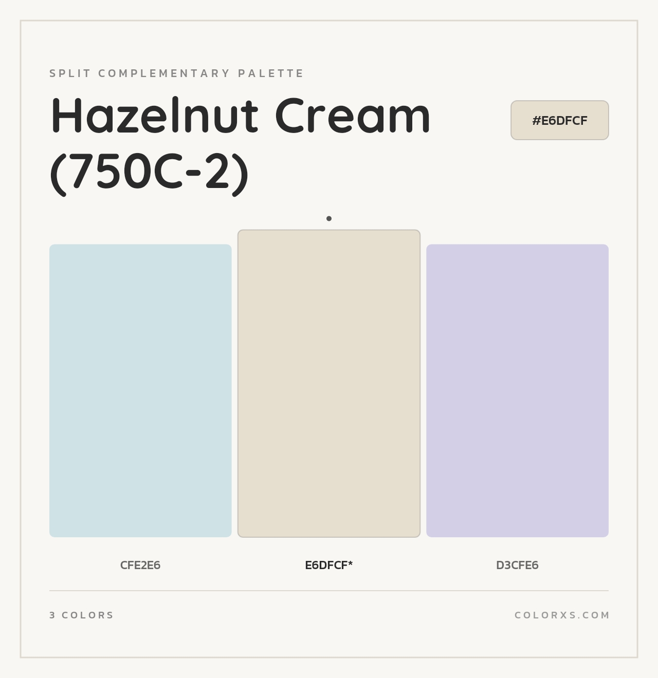 Hazelnut Cream (750C-2) - Split-Complementary Color Palette