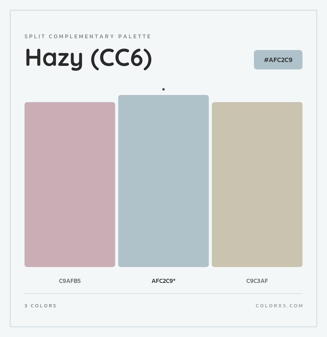 Hazy (CC6) - Split-Complementary Color Palette