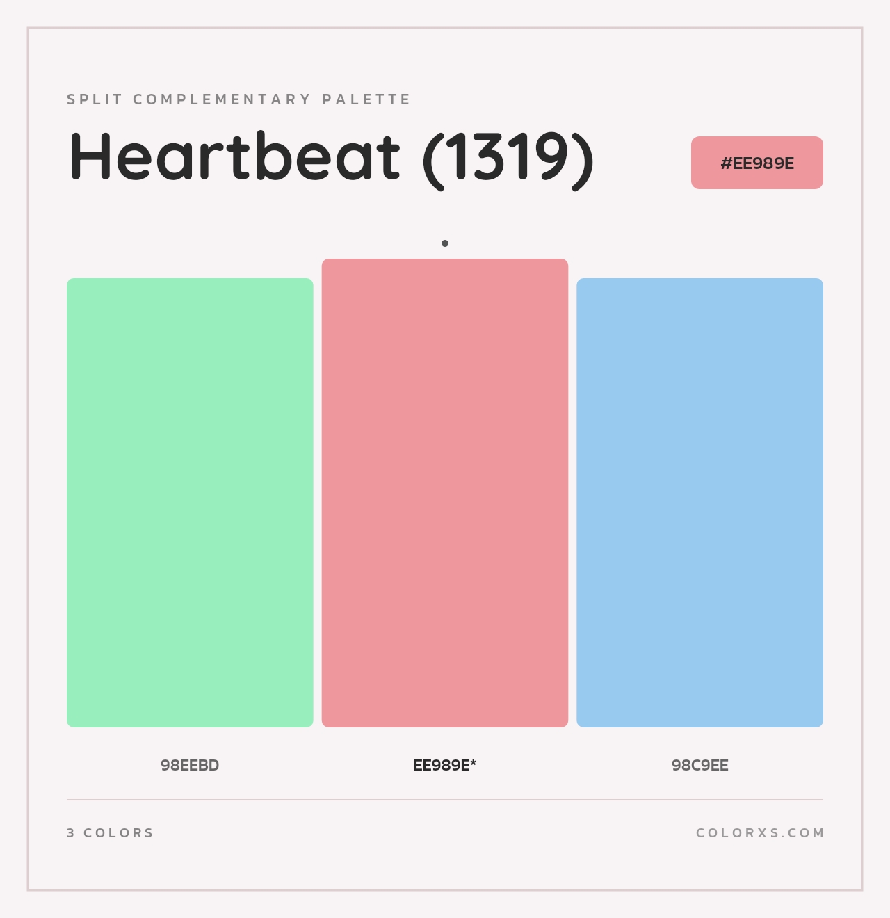 Heartbeat (1319) - Split-Complementary Color Palette