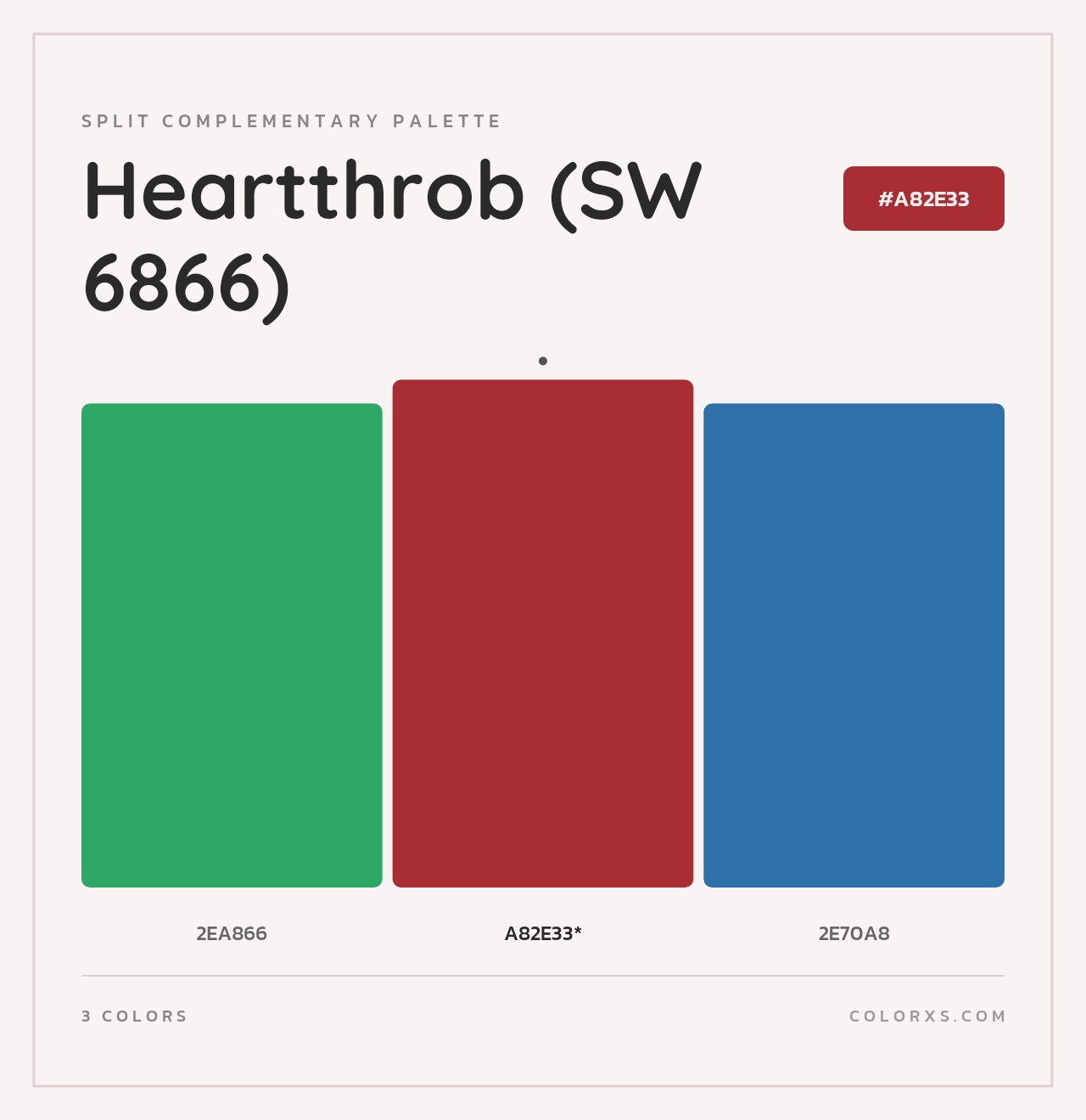 Heartthrob (SW 6866) - Split-Complementary Color Palette