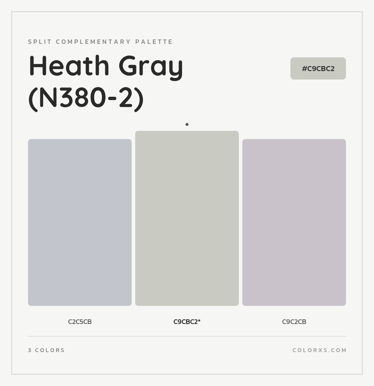Heath Gray (N380-2) - Split-Complementary Color Palette