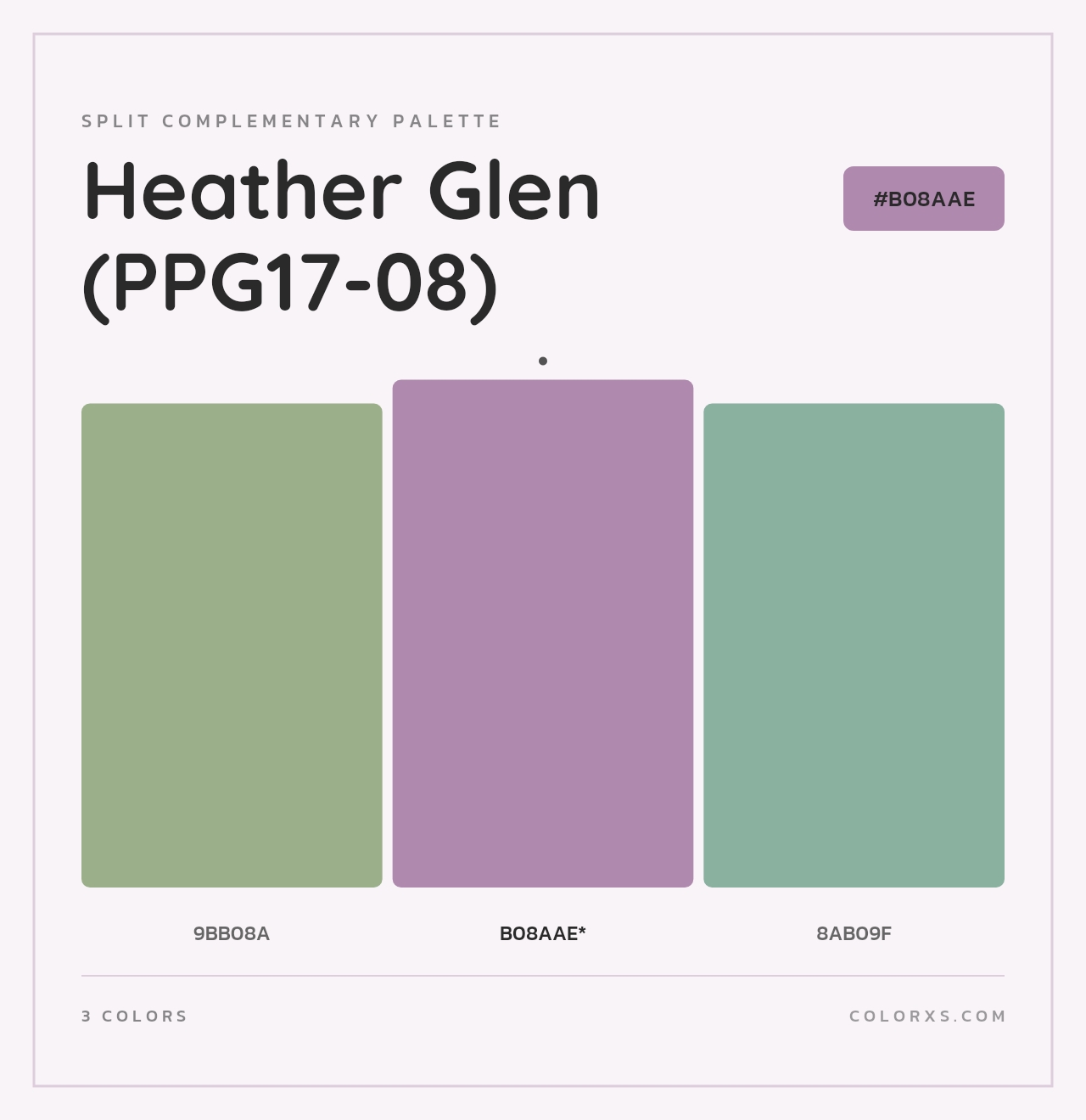 Heather Glen (PPG17-08) - Split-Complementary Color Palette