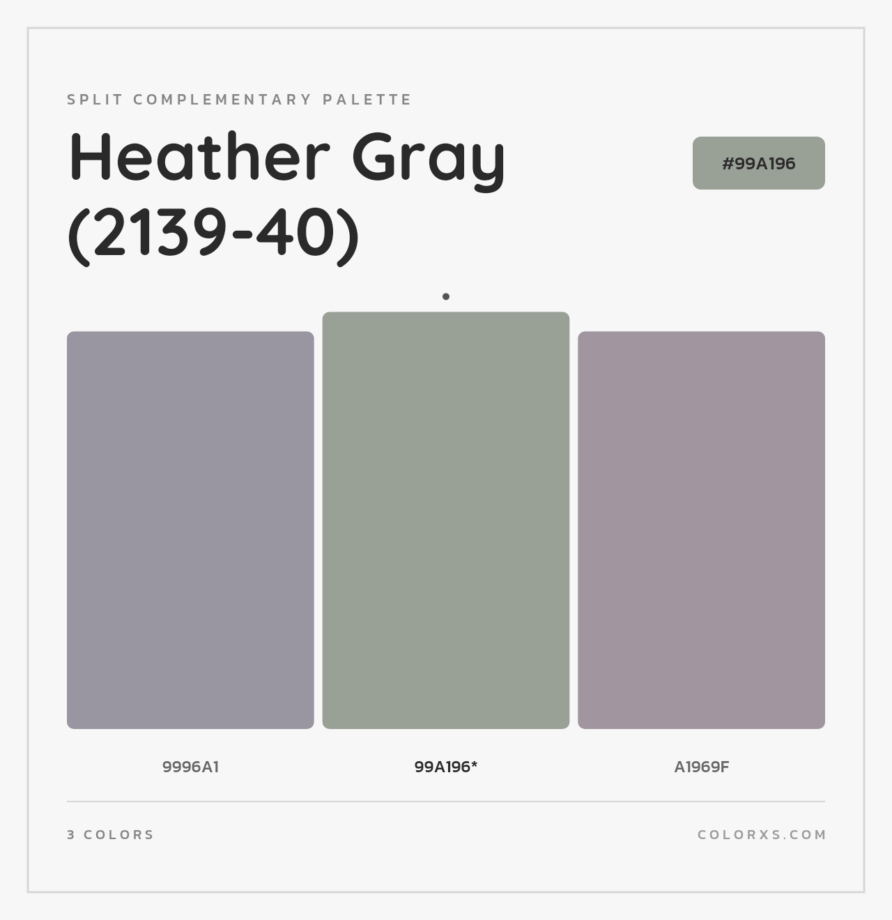 Heather Gray (2139-40) - Split-Complementary Color Palette