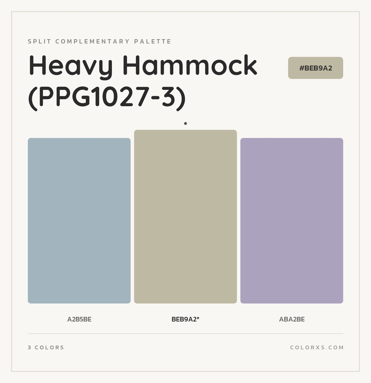 Heavy Hammock (PPG1027-3) - Split-Complementary Color Palette