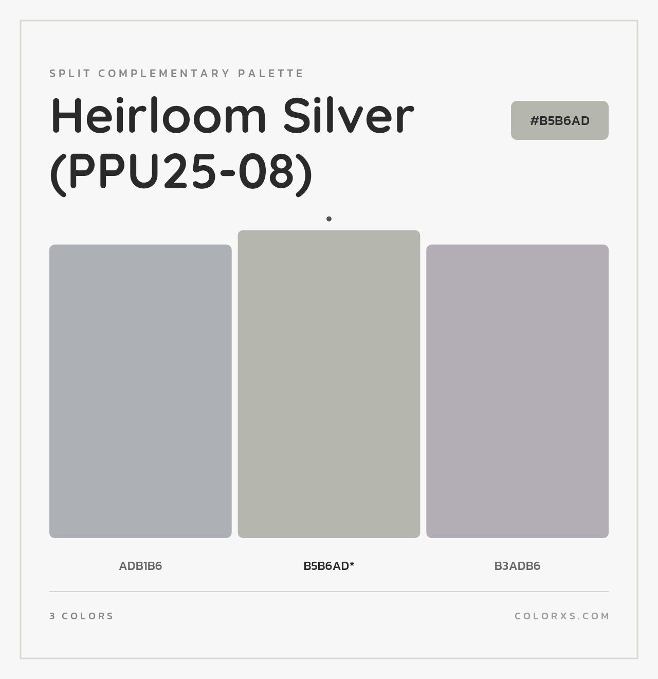Heirloom Silver (PPU25-08) - Split-Complementary Color Palette