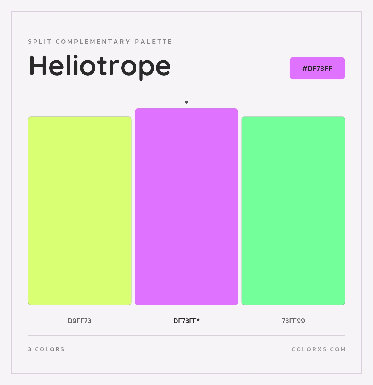 Heliotrope - Split-Complementary Color Palette