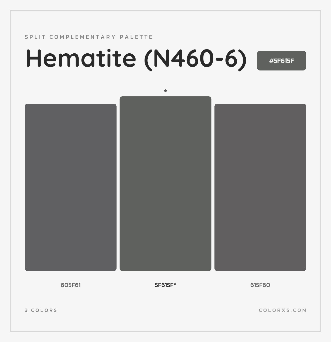 Hematite (N460-6) - Split-Complementary Color Palette