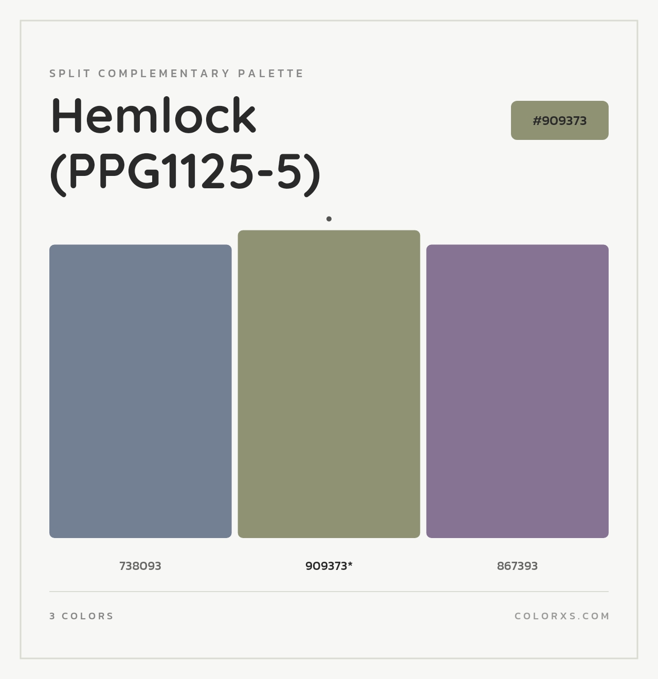 Hemlock (PPG1125-5) - Split-Complementary Color Palette