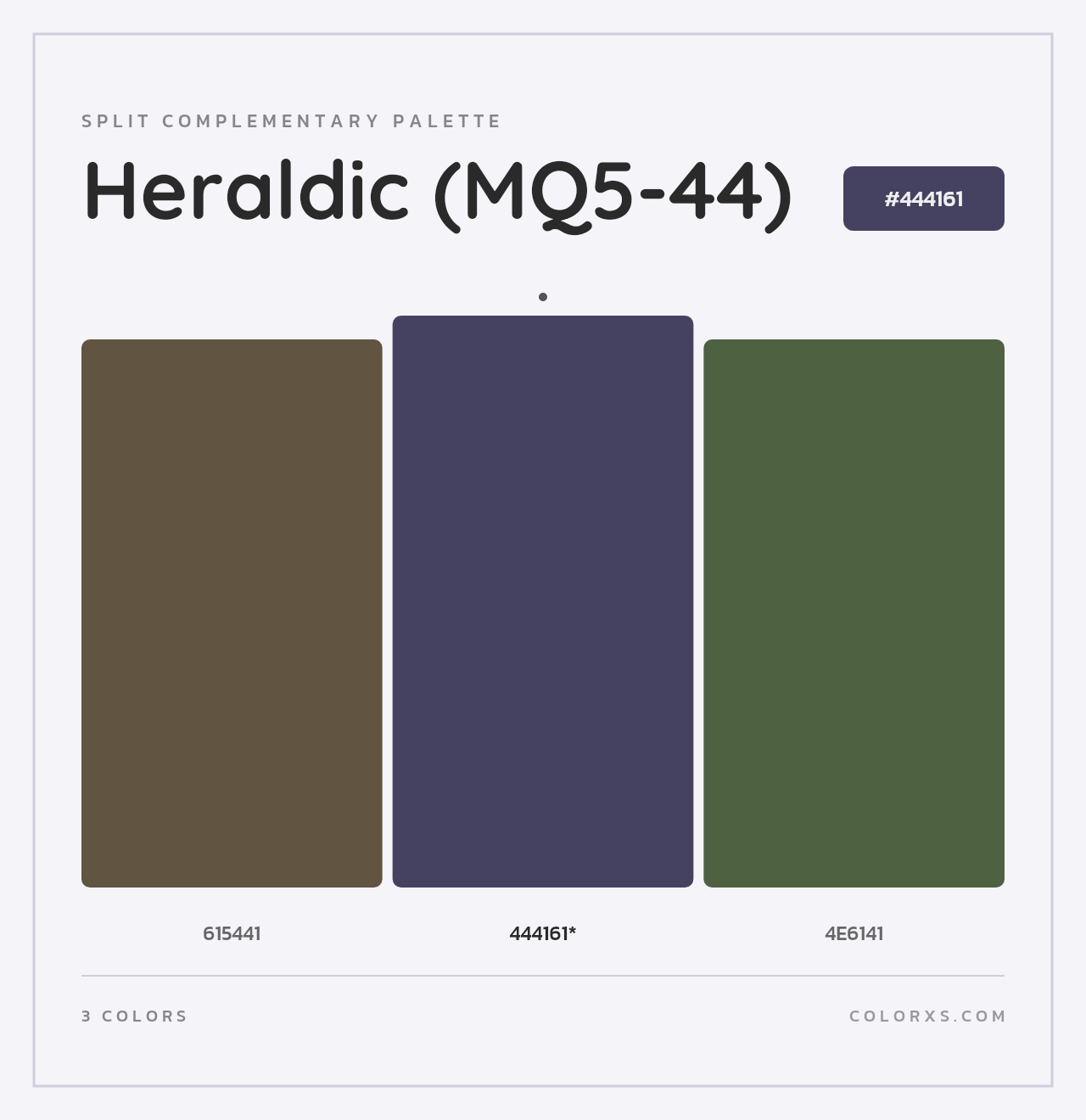 Heraldic (MQ5-44) - Split-Complementary Color Palette
