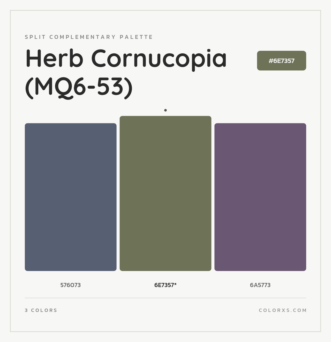 Herb Cornucopia (MQ6-53) - Split-Complementary Color Palette