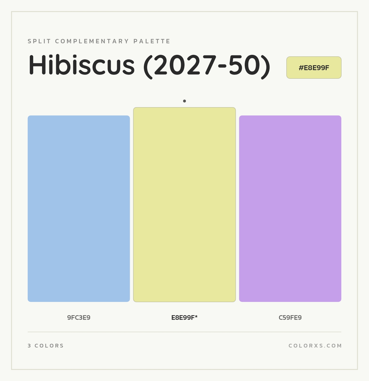 Hibiscus (2027-50) - Split-Complementary Color Palette