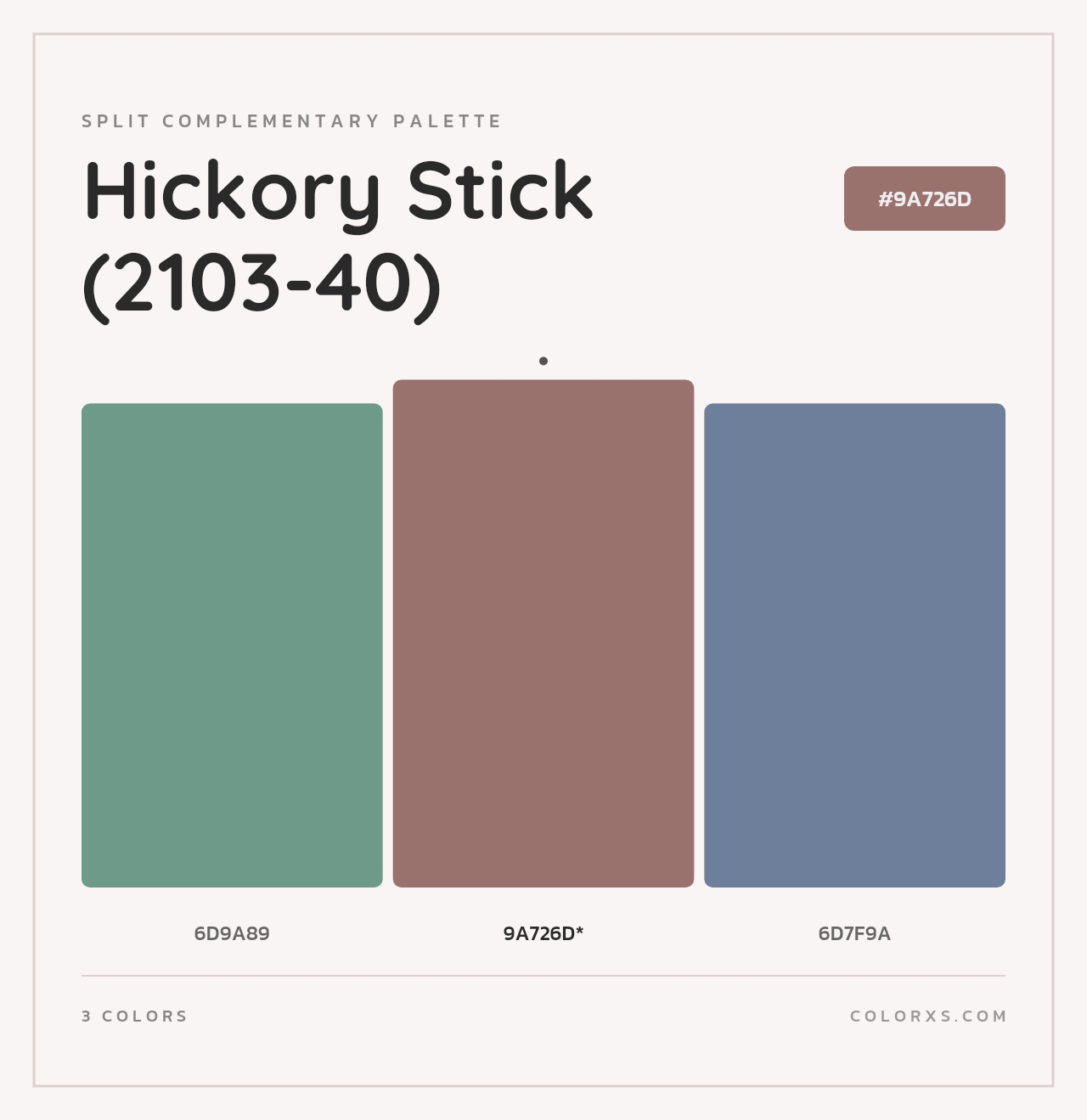 Hickory Stick (2103-40) - Split-Complementary Color Palette