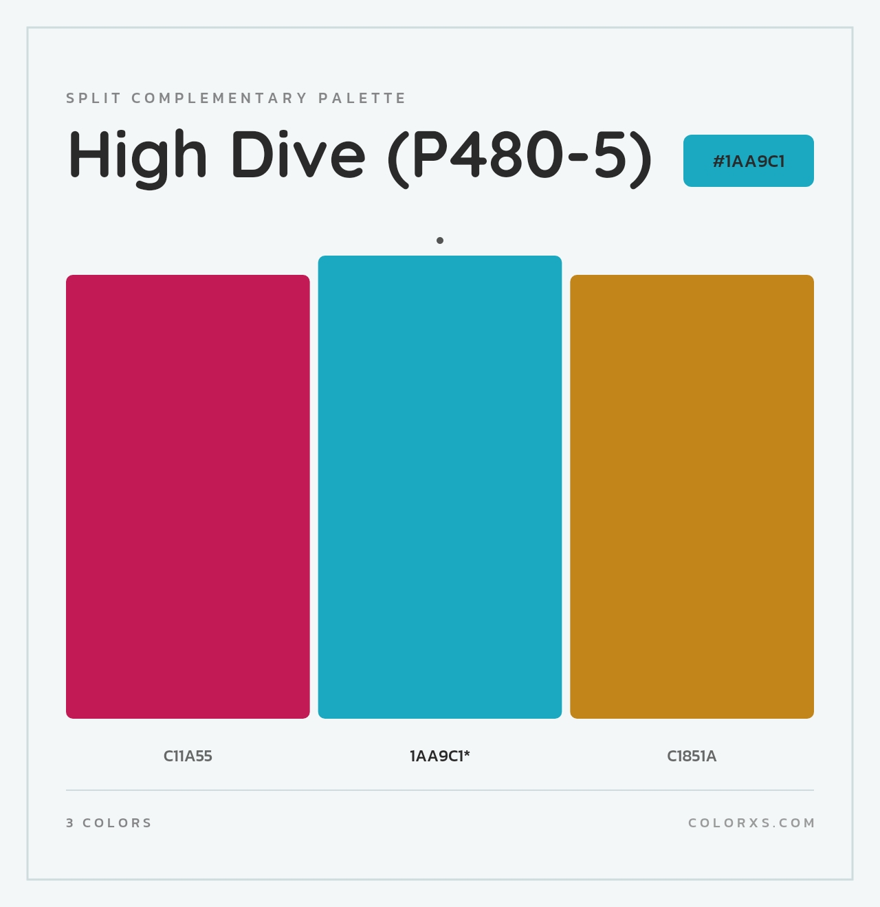 High Dive (P480-5) - Split-Complementary Color Palette