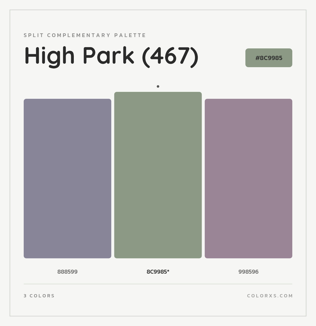 High Park (467) - Split-Complementary Color Palette