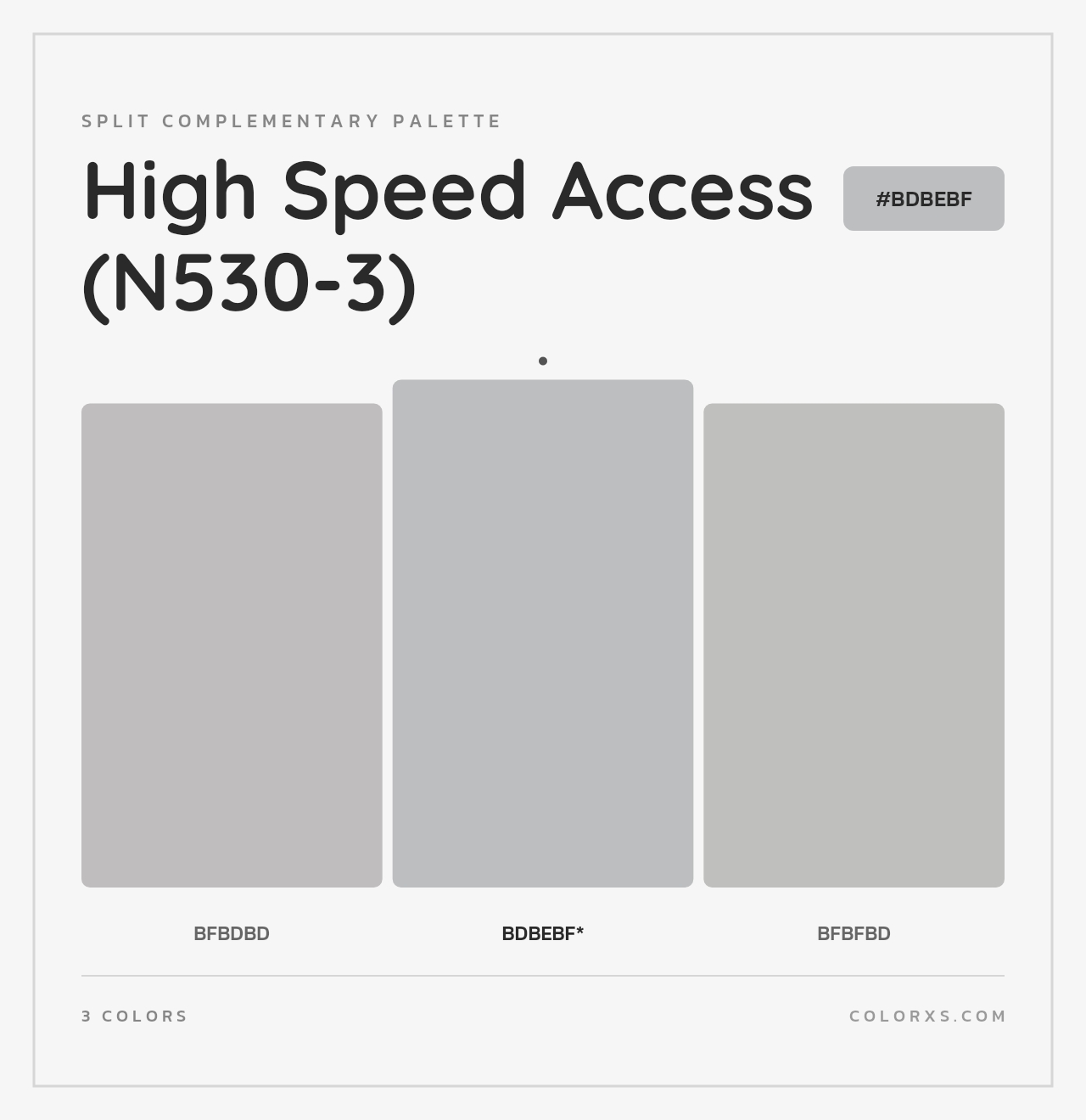 High Speed Access (N530-3) - Split-Complementary Color Palette