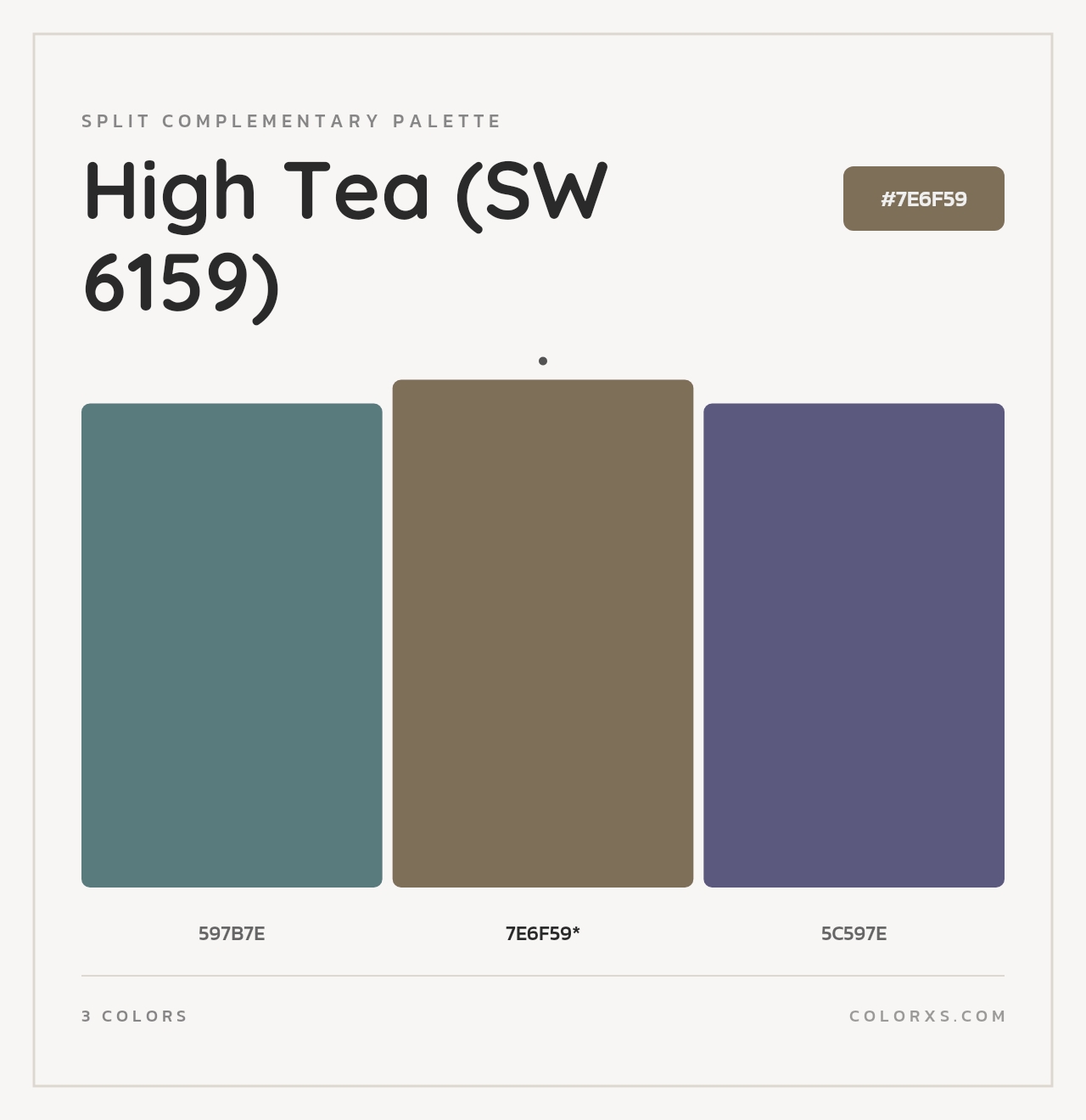 High Tea (SW 6159) - Split-Complementary Color Palette