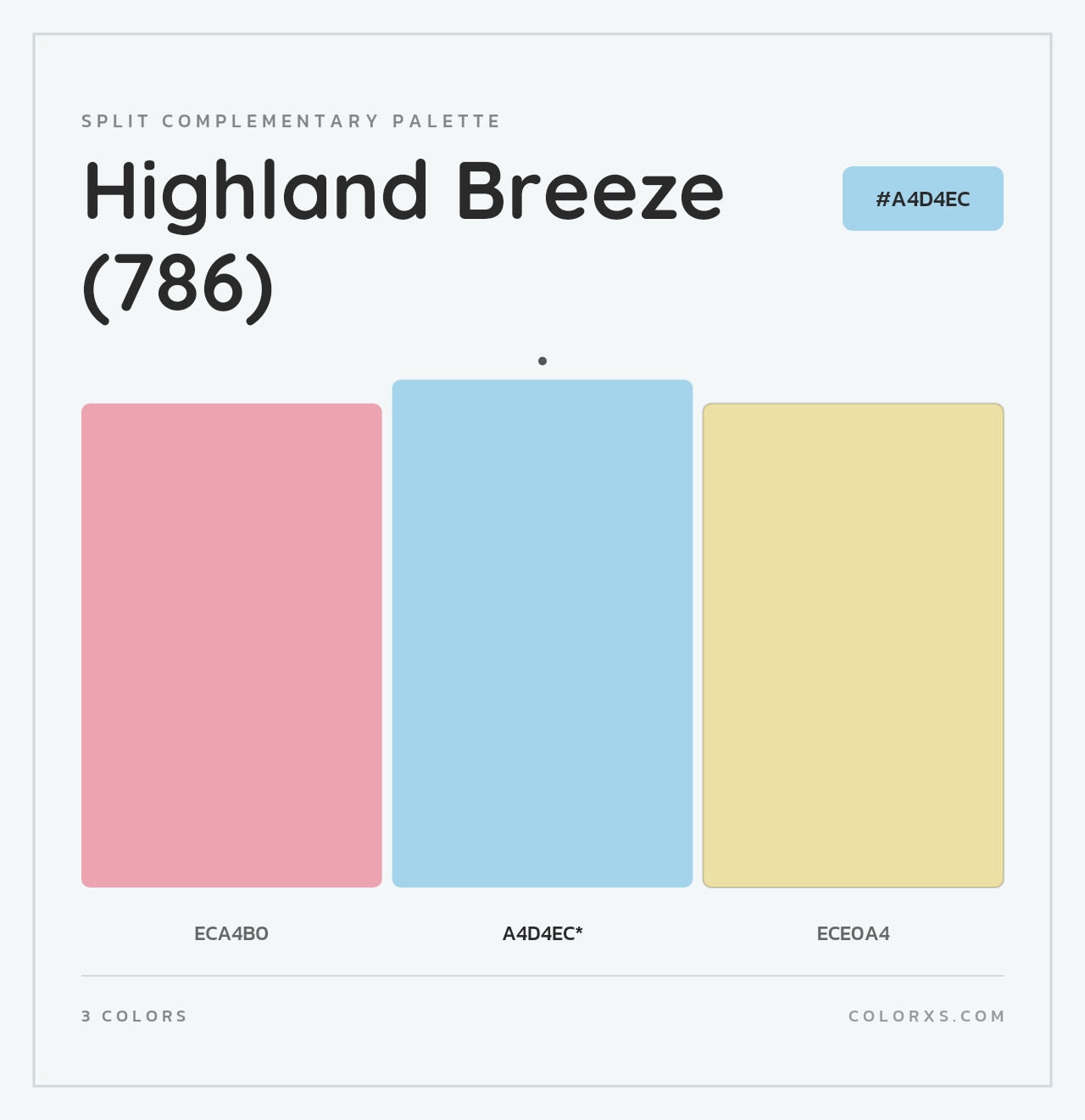 Highland Breeze (786) - Split-Complementary Color Palette