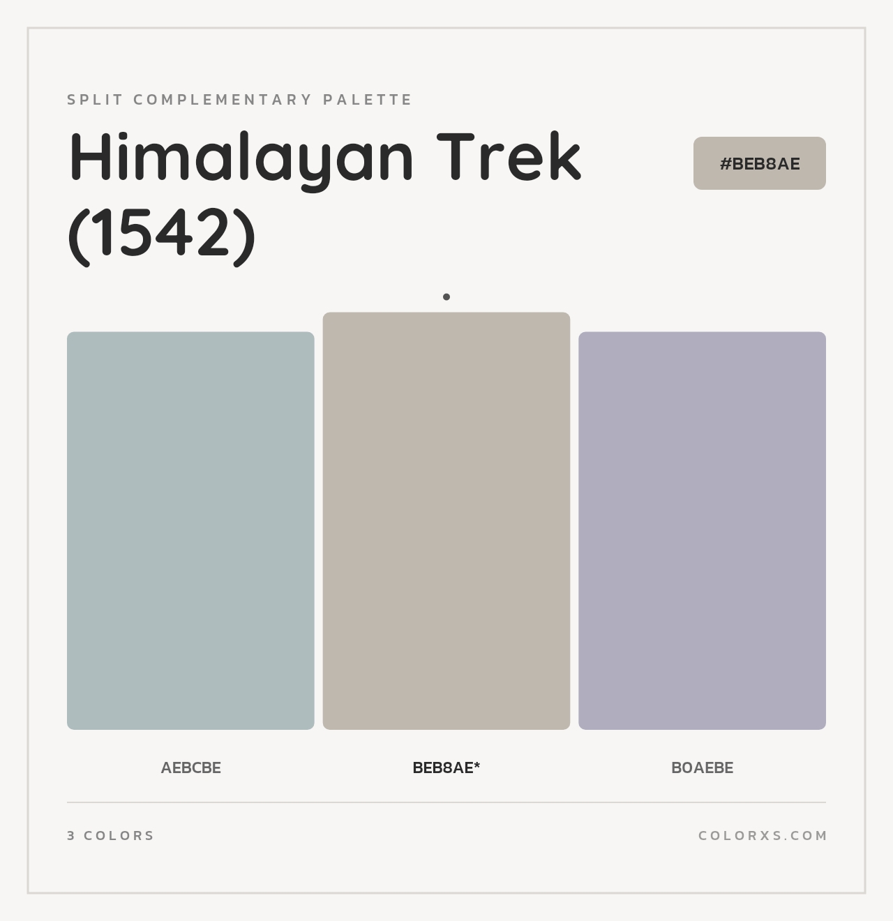 Himalayan Trek (1542) - Split-Complementary Color Palette