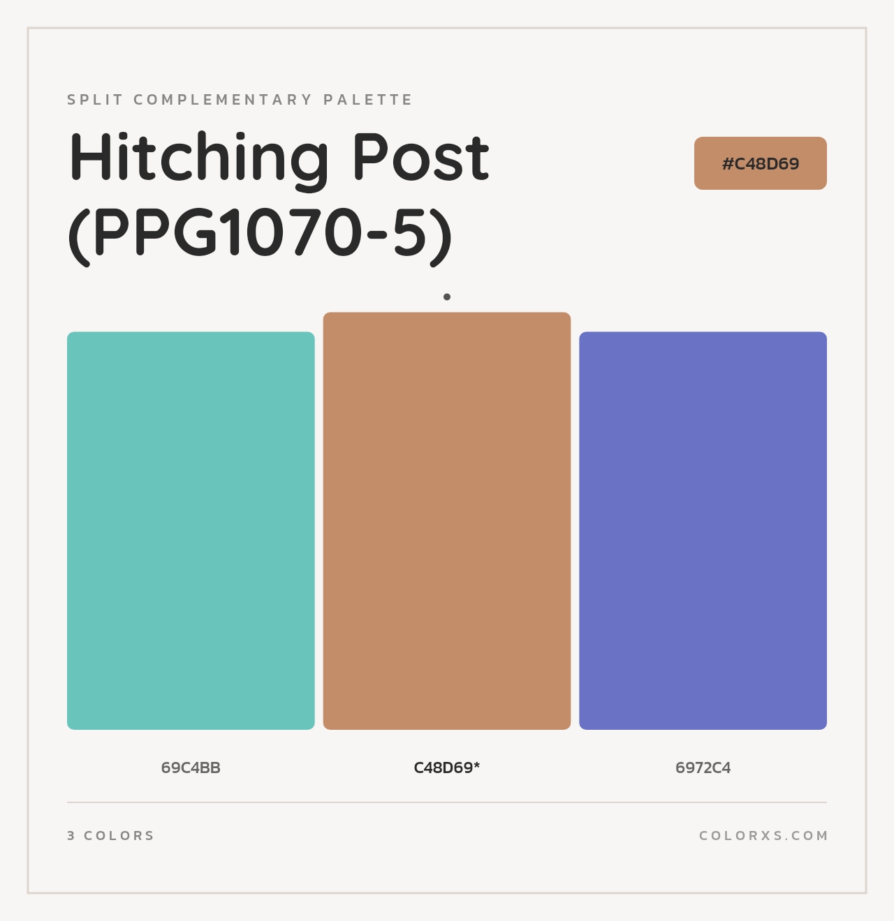 Hitching Post (PPG1070-5) - Split-Complementary Color Palette