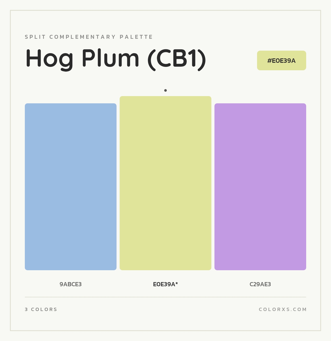 Hog Plum (CB1) - Split-Complementary Color Palette