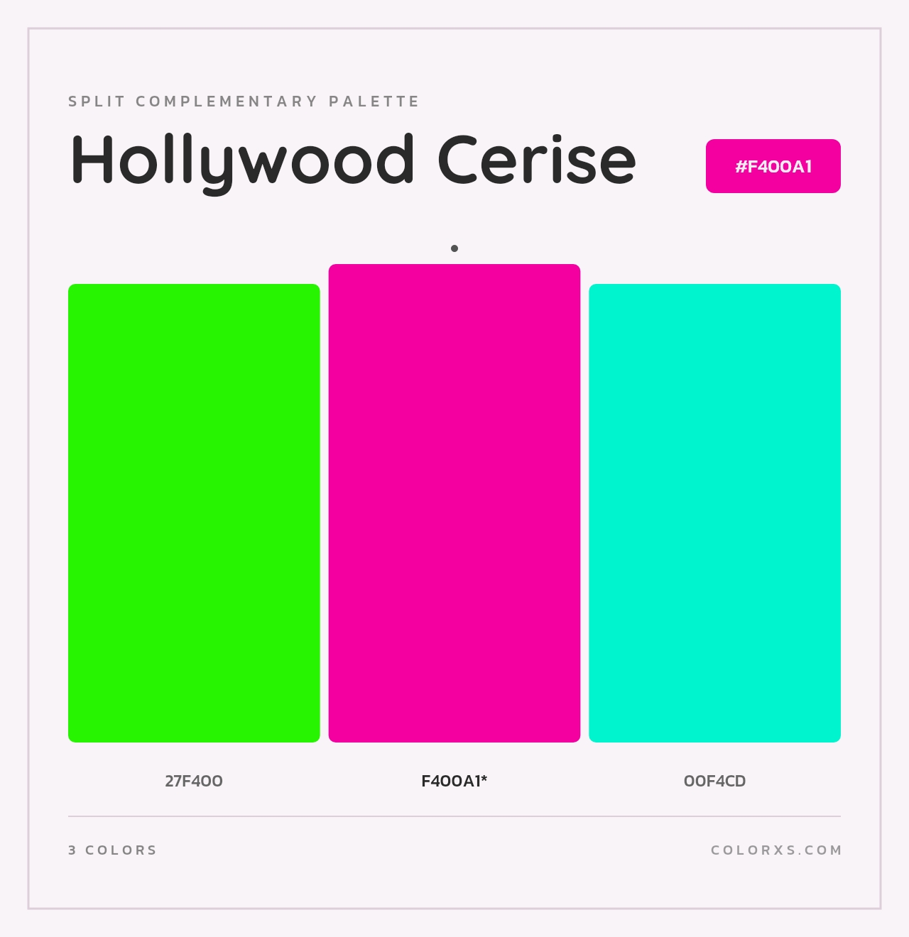 Hollywood Cerise - Split-Complementary Color Palette