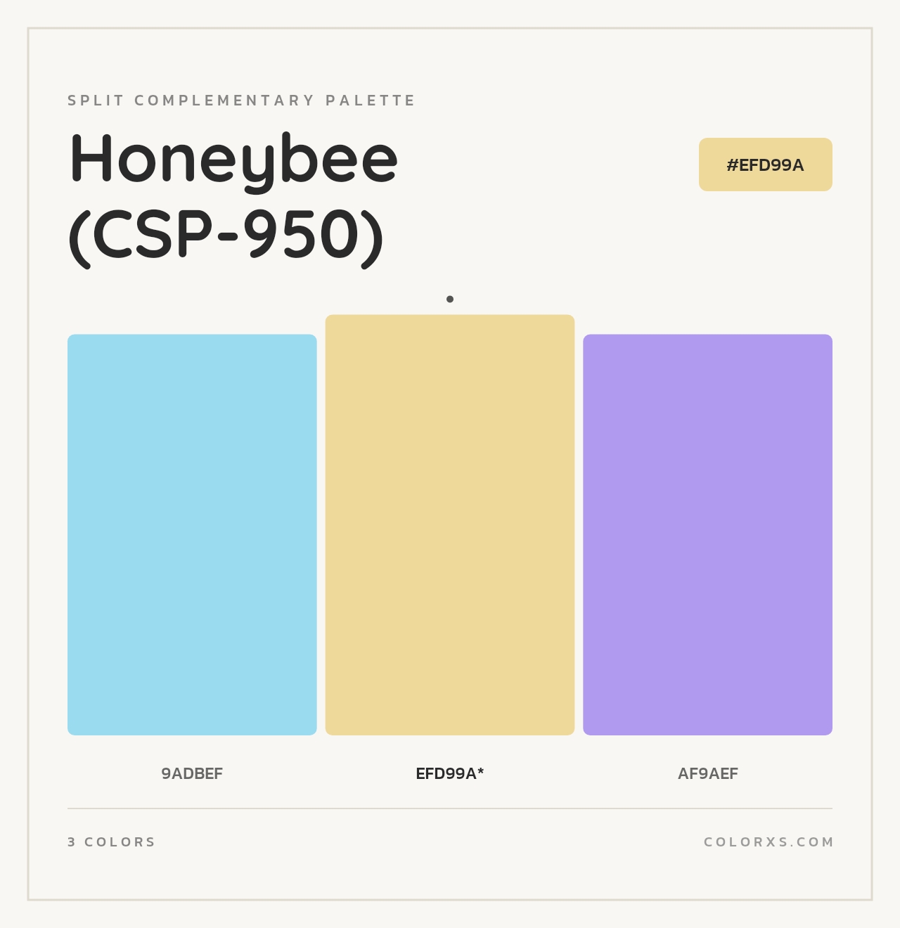 Honeybee (CSP-950) - Split-Complementary Color Palette