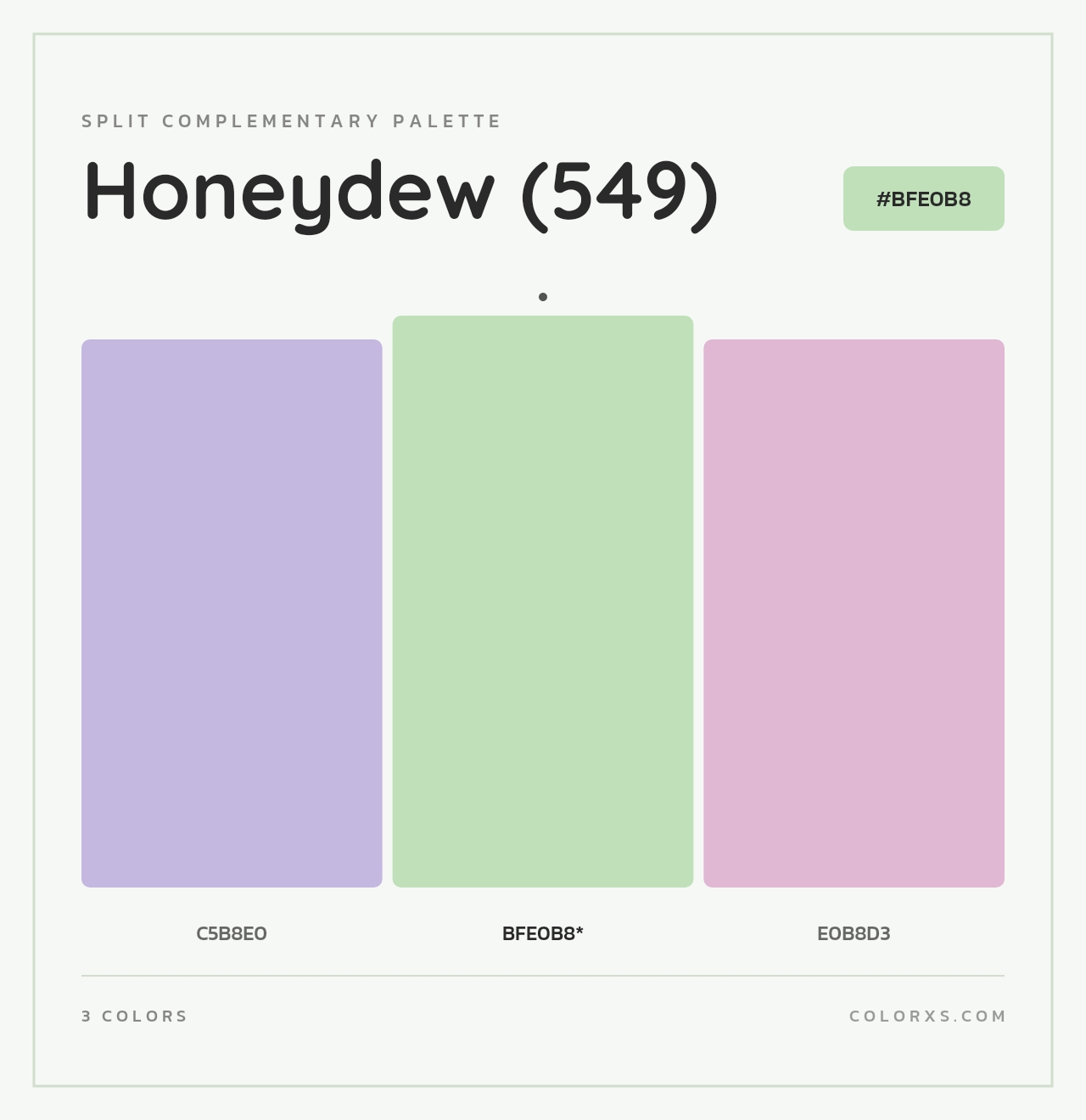 Honeydew (549) - Split-Complementary Color Palette