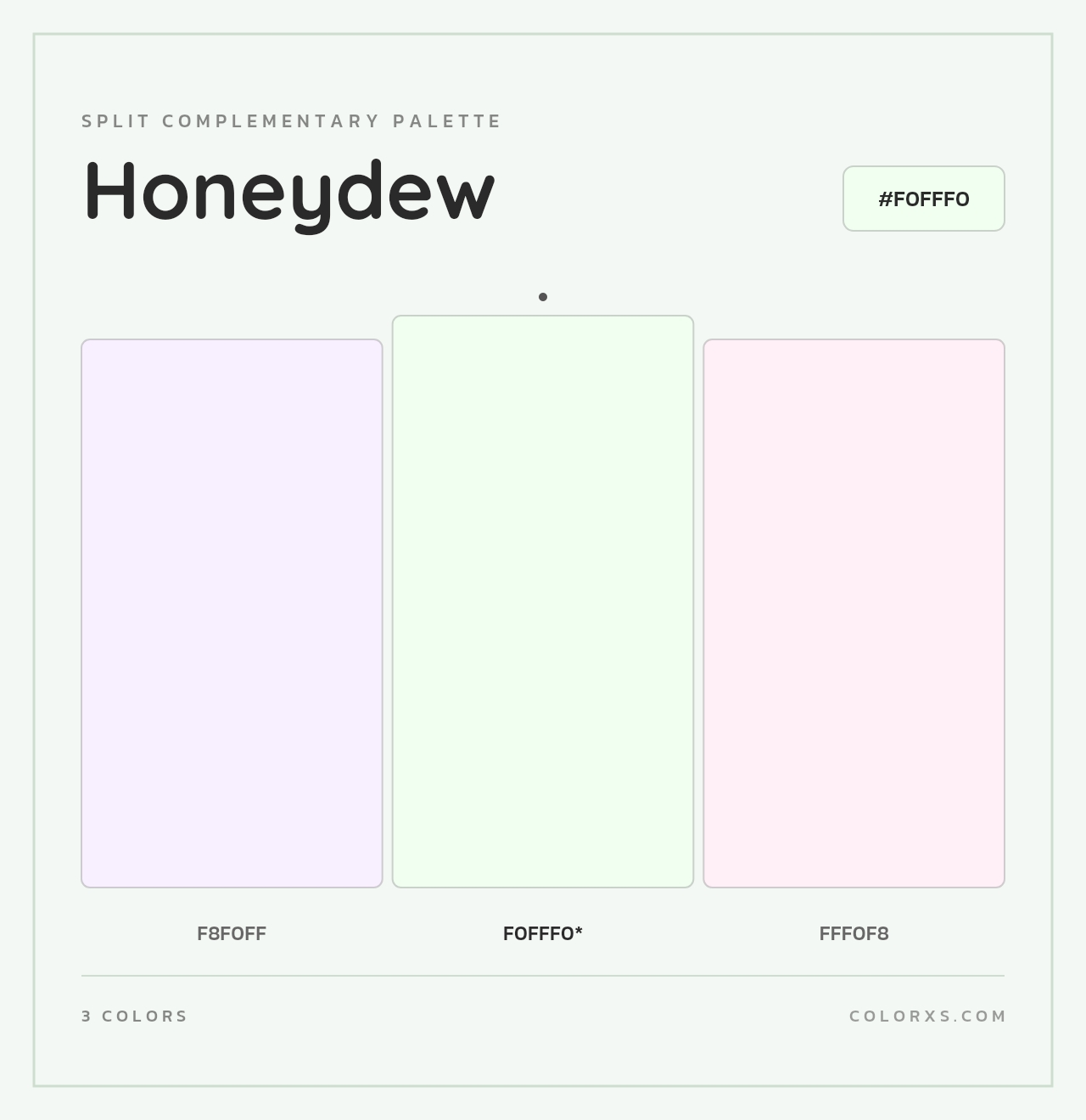 Honeydew - Split-Complementary Color Palette