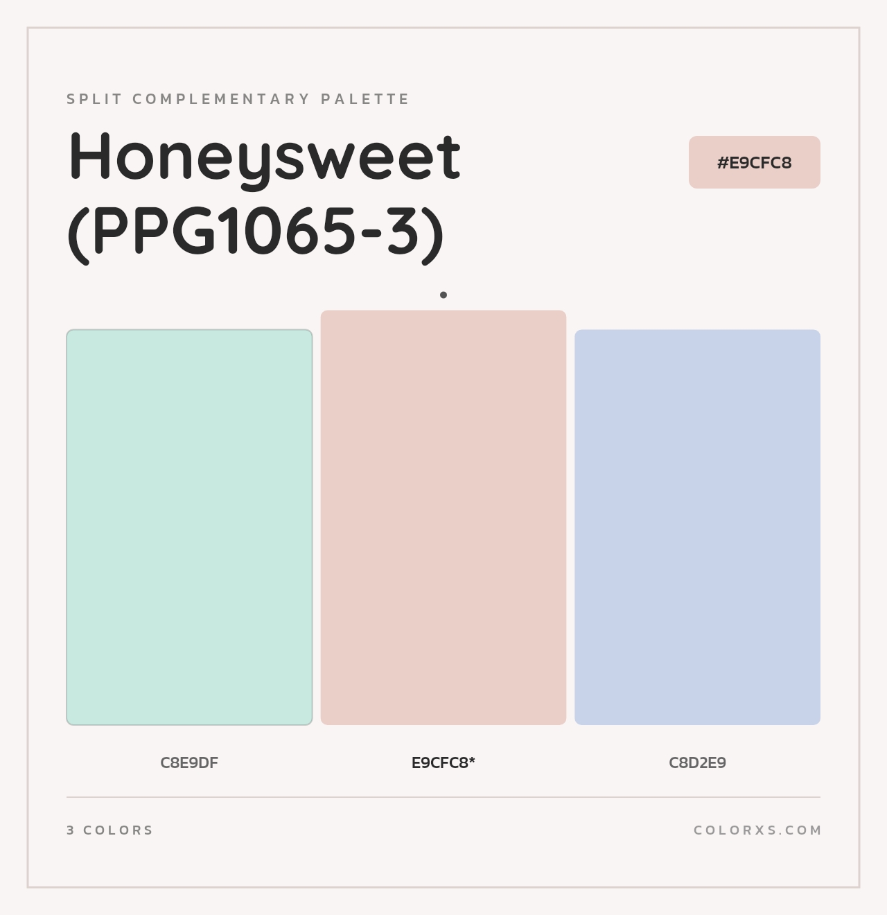Honeysweet (PPG1065-3) - Split-Complementary Color Palette
