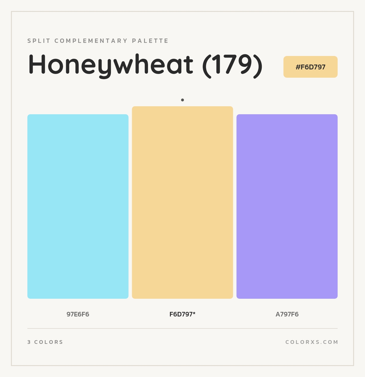 Honeywheat (179) - Split-Complementary Color Palette