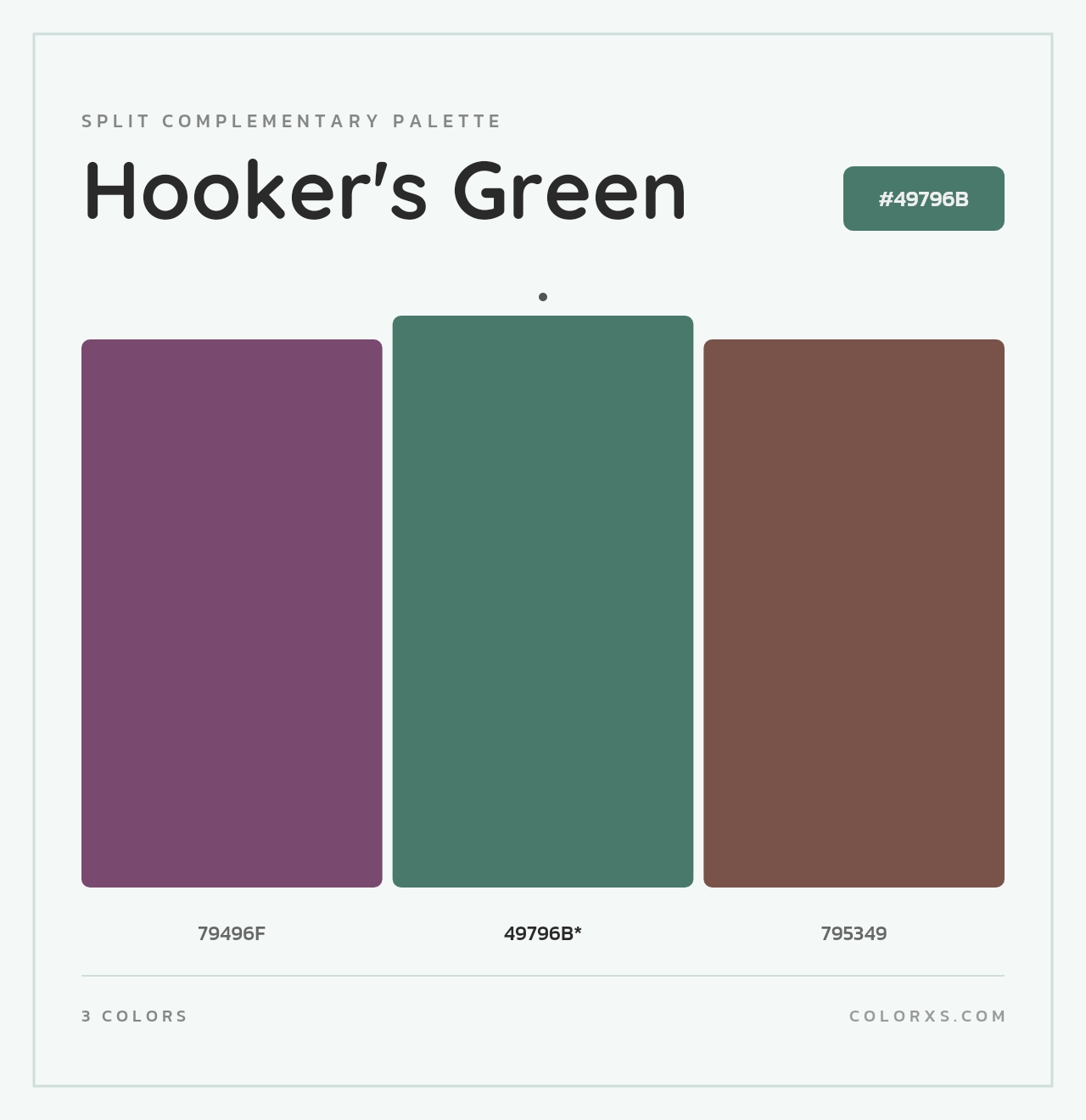 Hooker's Green - Split-Complementary Color Palette