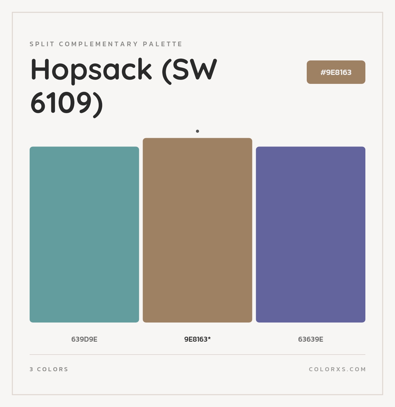 Hopsack (SW 6109) - Split-Complementary Color Palette