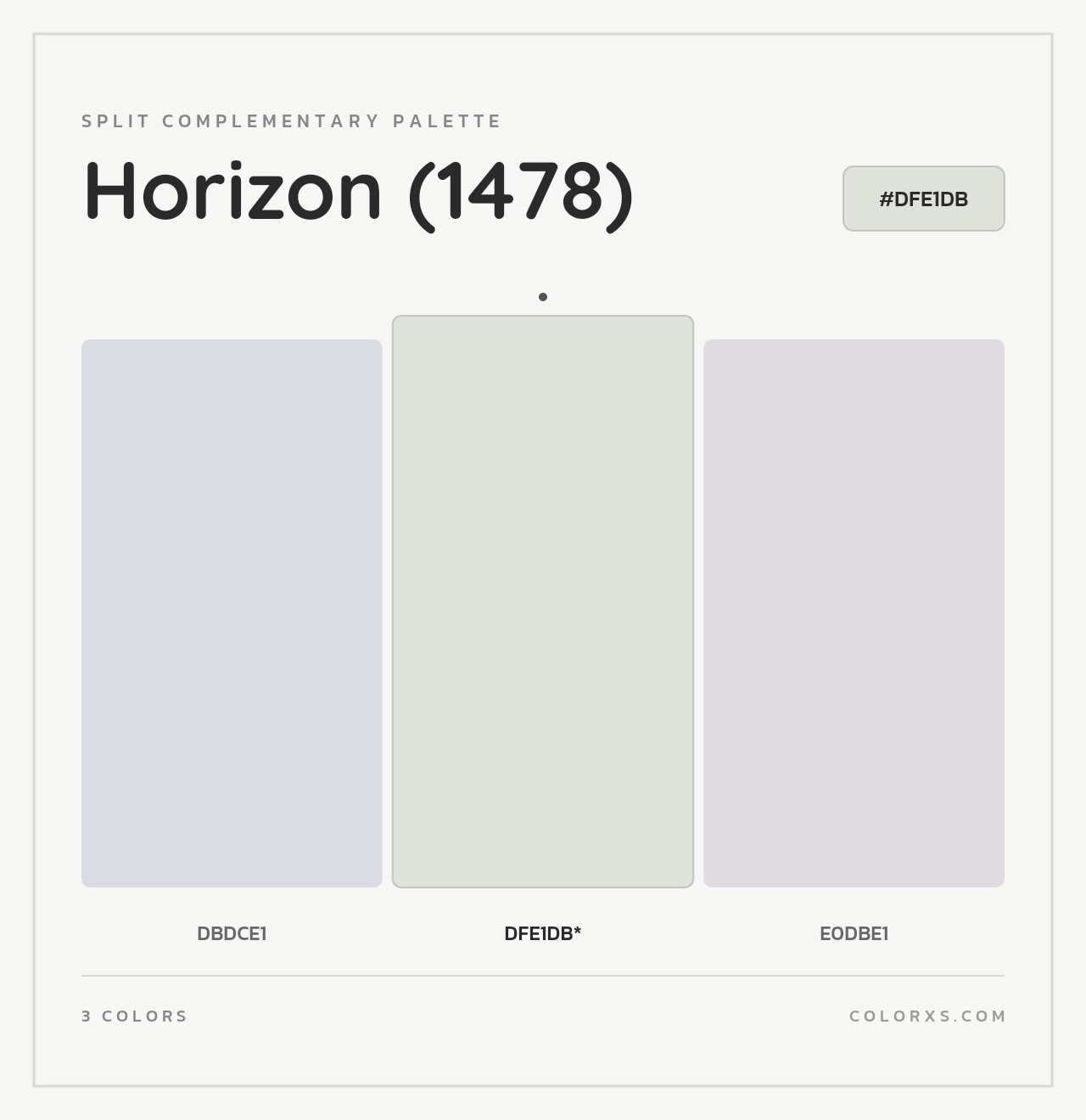 Horizon (1478) - Split-Complementary Color Palette