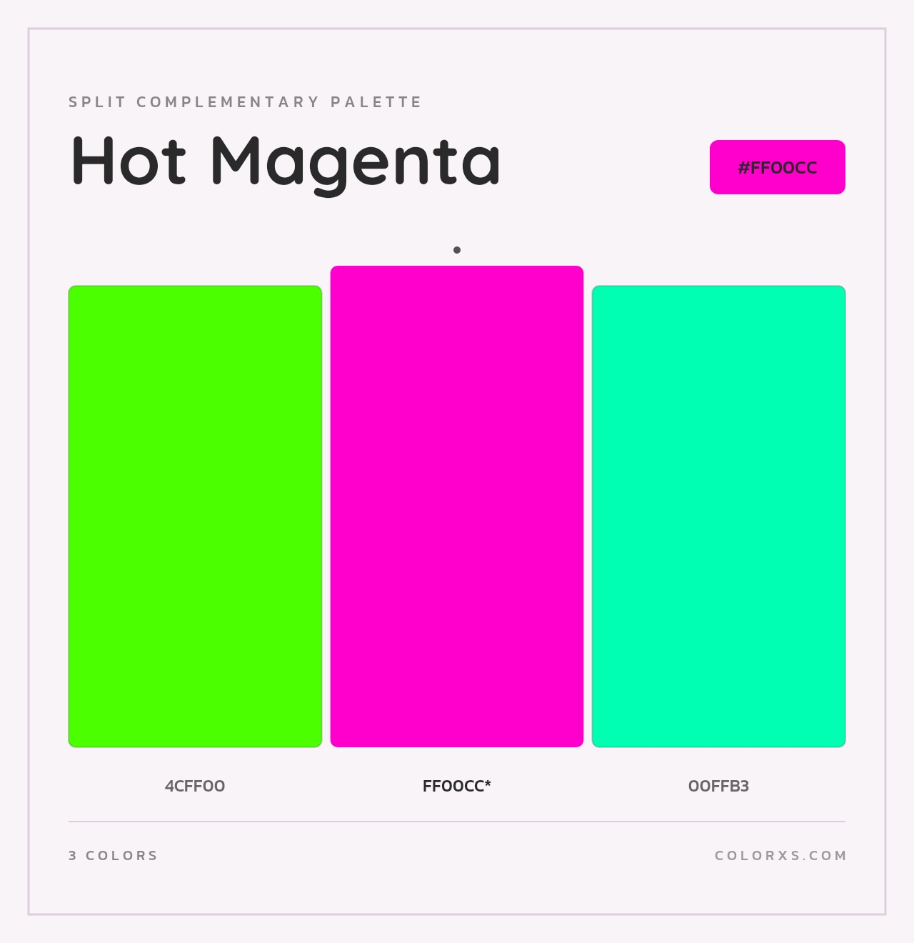 Hot Magenta - Split-Complementary Color Palette
