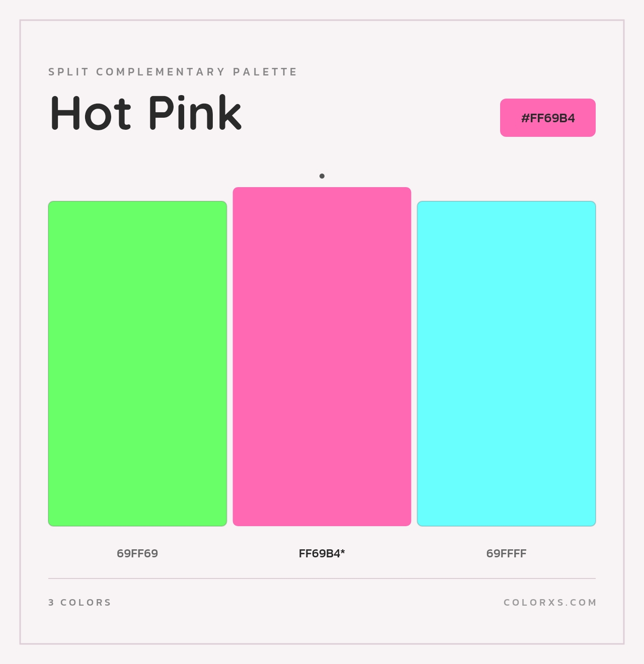 Hot Pink - Split-Complementary Color Palette
